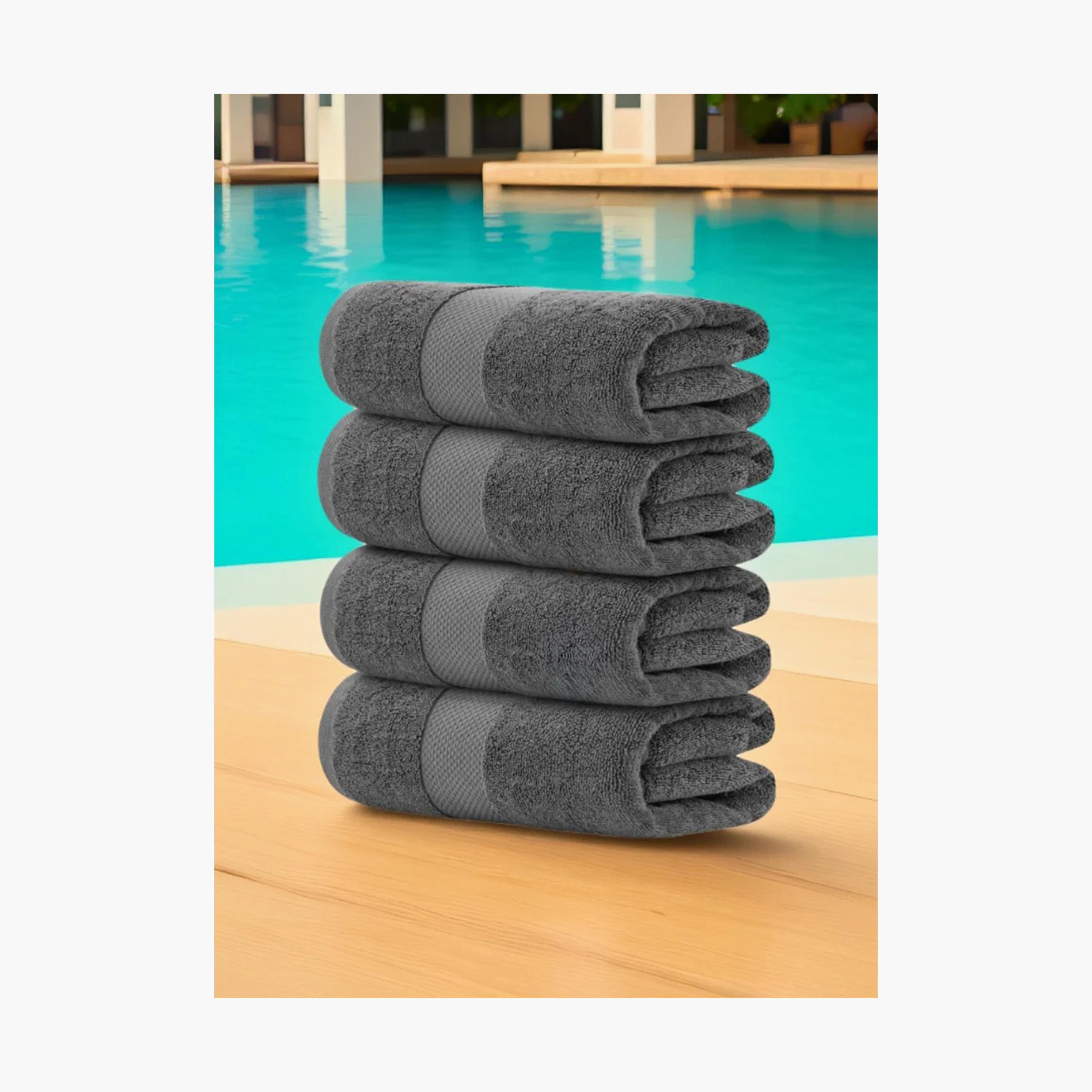 طقم مناشف حمام 4 قطع فاخرة من ون تشيس - 70x140 سم-household-bathandlaundry-bathlinen-towels-image-4