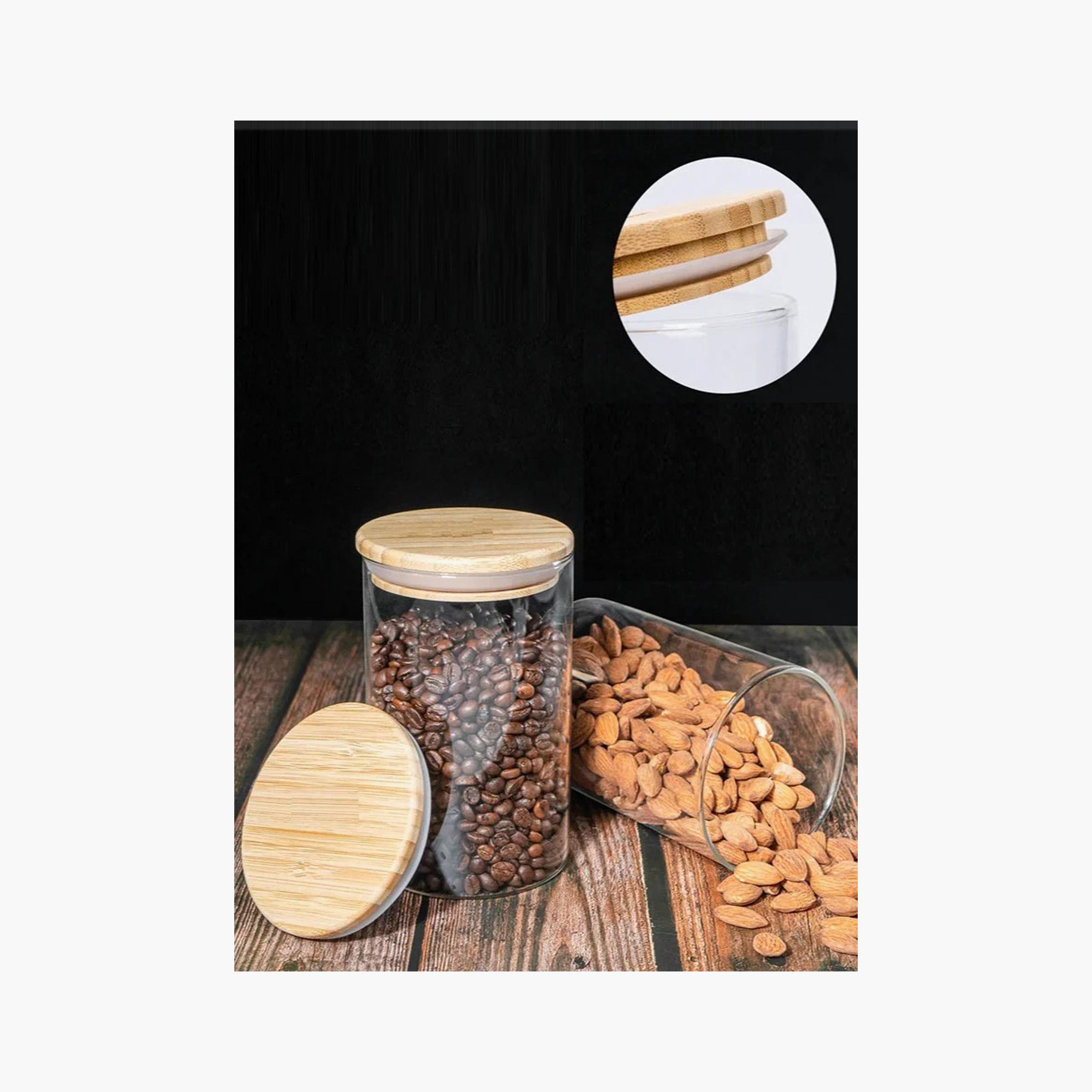 Borosilicate Glass 2-Piece Food Storage Jar with Bamboo Lid - 750 ml-household-kitchen-foodstorage-canistersandjars-image-3