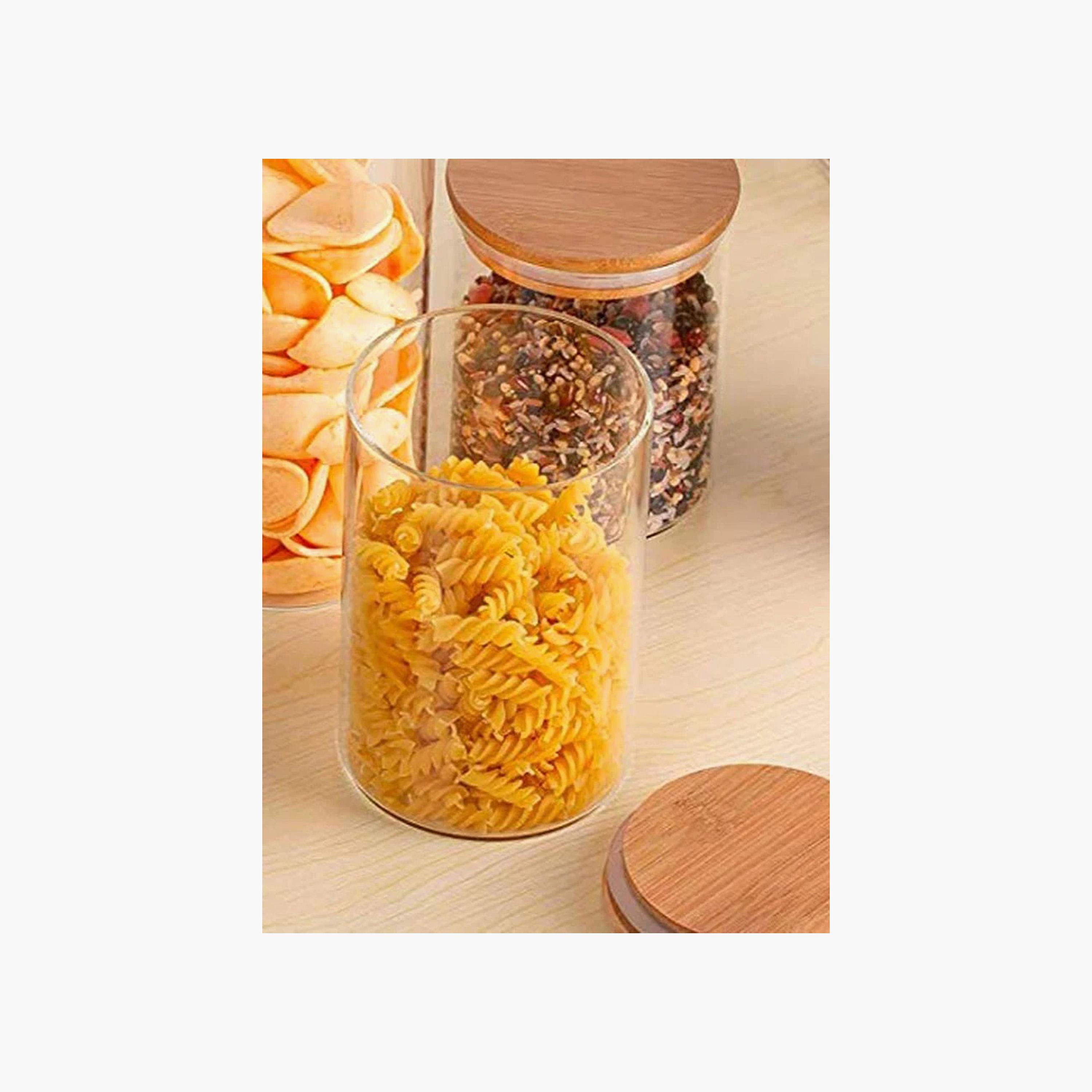 Borosilicate Glass 2-Piece Food Storage Jar with Bamboo Lid - 750 ml-household-kitchen-foodstorage-canistersandjars-image-4