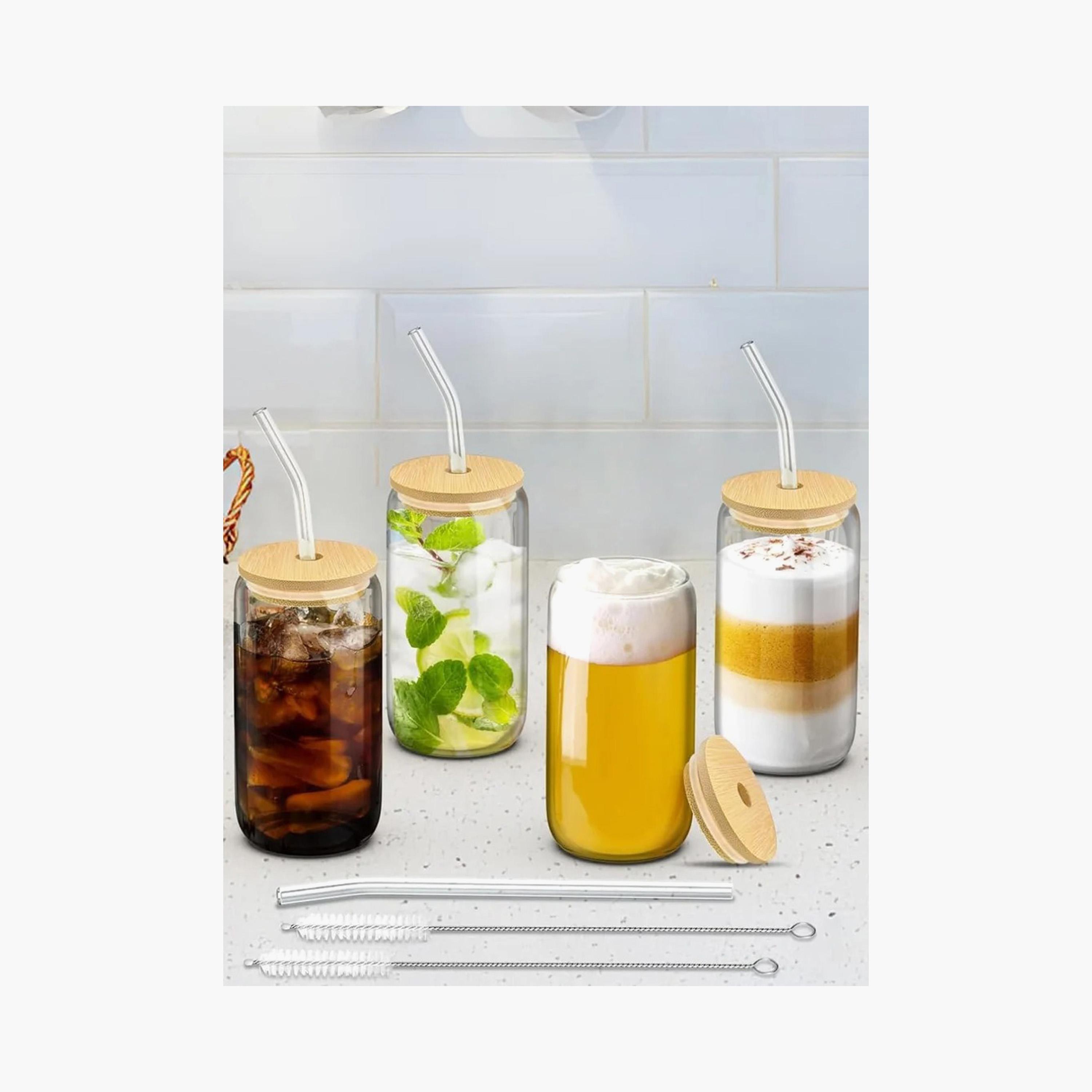 كوب بغطاء بامبو وقشة من ون تشيس - مجموعة من 4 - 550 مل-household-dining-teaandcoffee-travelmugsandsippers-image-4