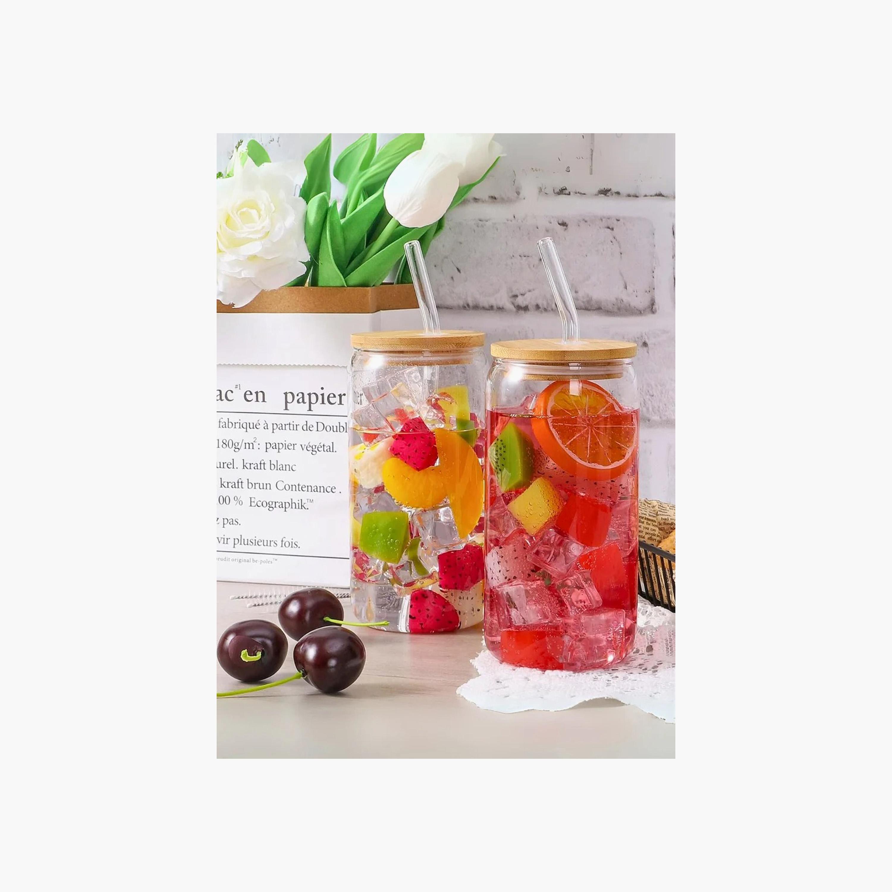 كوب بغطاء بامبو وقشة من ون تشيس - مجموعة من 4 - 550 مل-household-dining-teaandcoffee-travelmugsandsippers-image-1