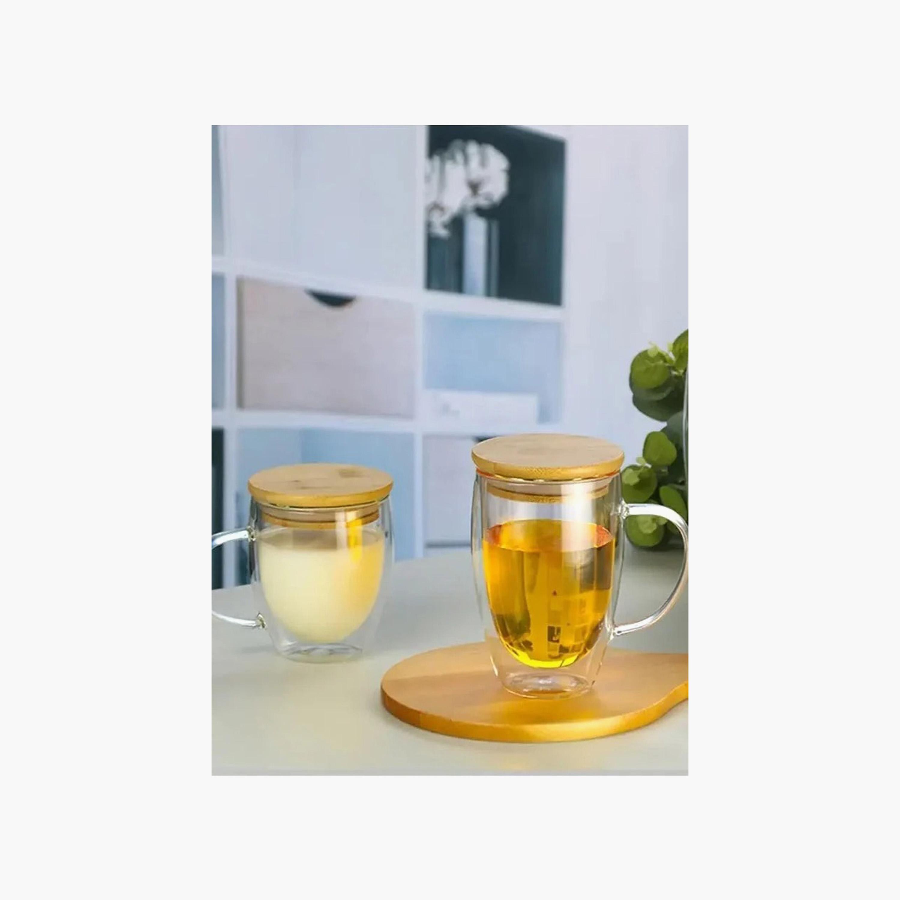 Double Wall 2-Piece Glass Coffee Cup Set - 250 ml-household-dining-teaandcoffee-mugsandcups-image-2