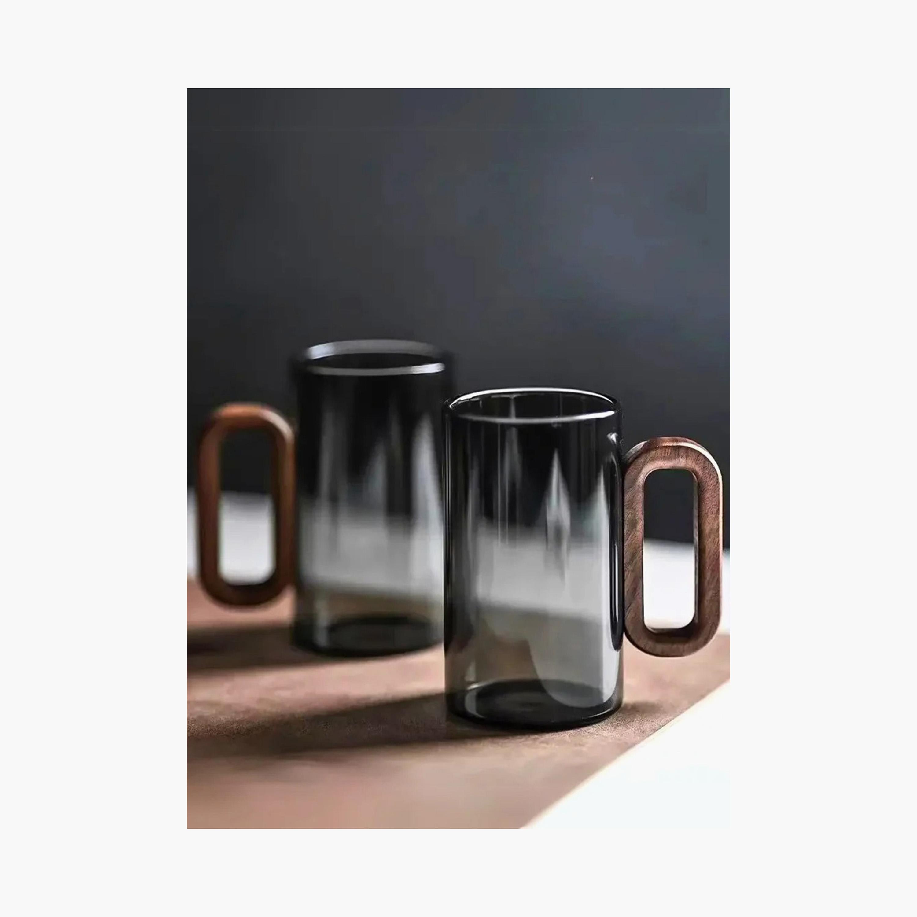 طقم مجات زجاجية من زجاج البورسليكات بمقبض خشبي 4 قطع من ون تشيس - 350 مل-household-dining-teaandcoffee-mugsandcups-image-5