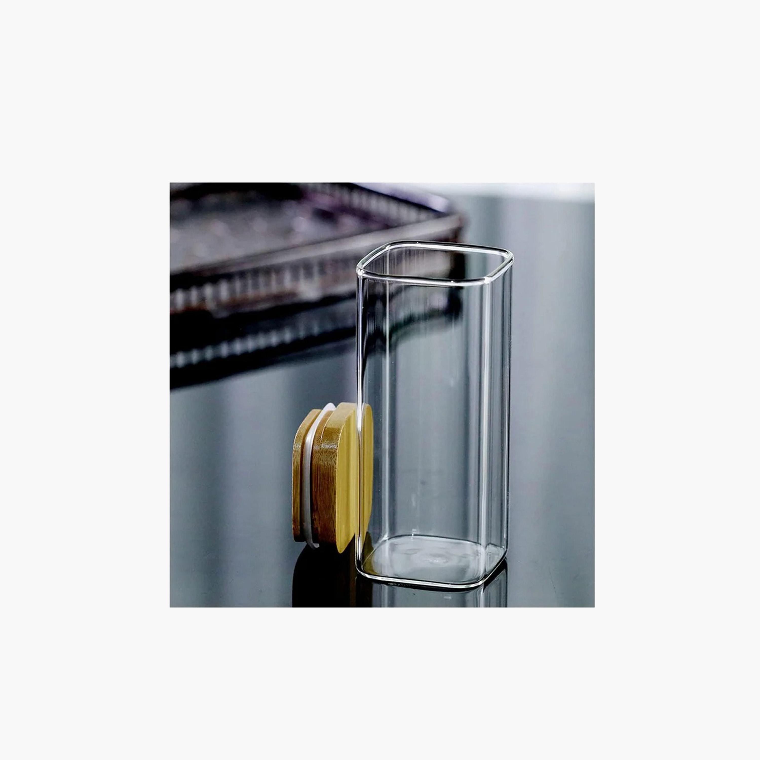 Borosilicate Glass 3-Piece Storage Jar with Bamboo Lid - 1.5 L-household-kitchen-foodstorage-canistersandjars-image-2