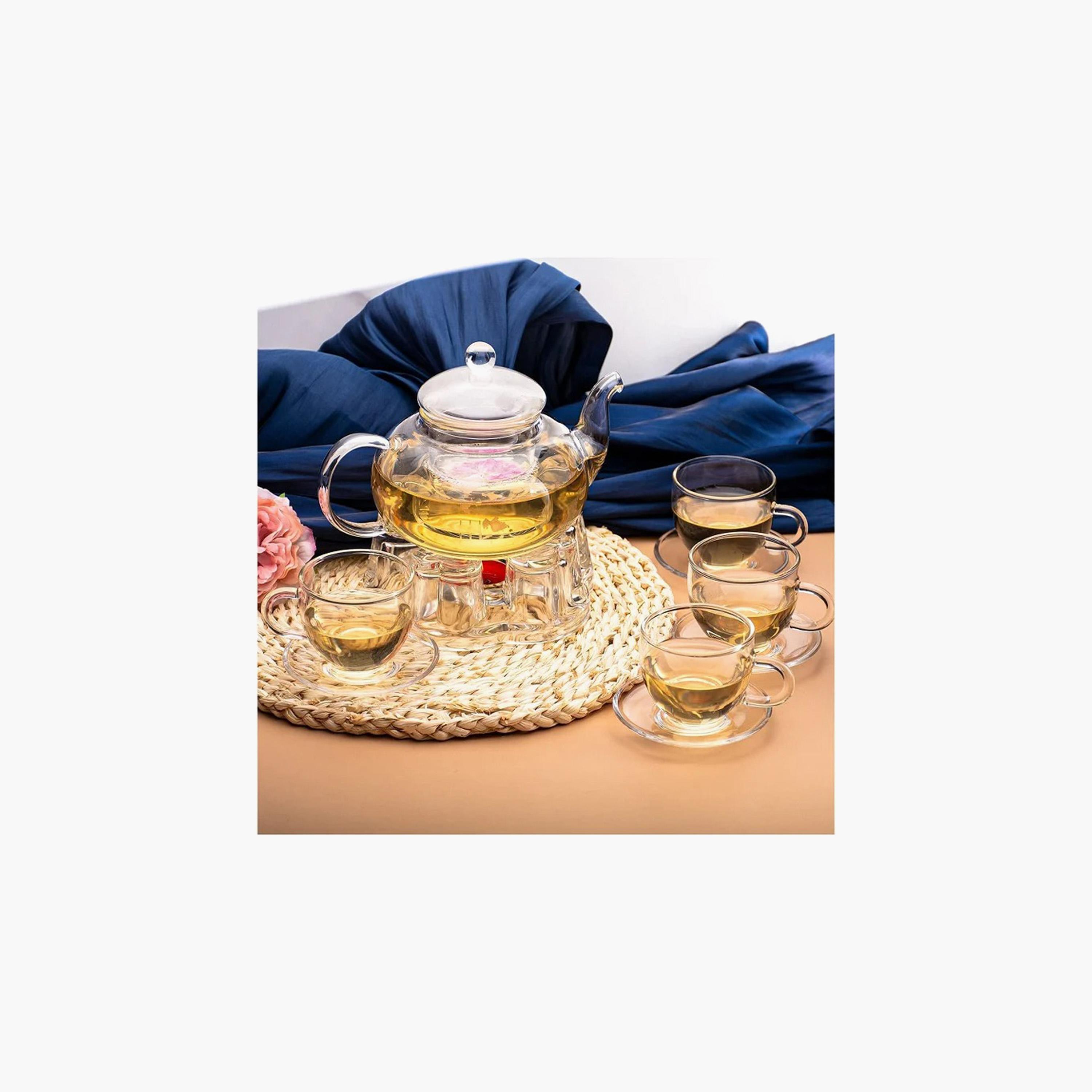 طقم أكواب وإبريق شاي وسخان زجاج بوروسيليكات 6 قطع من 1 تشيس-household-dining-teaandcoffee-teaandcoffeesets-image-2