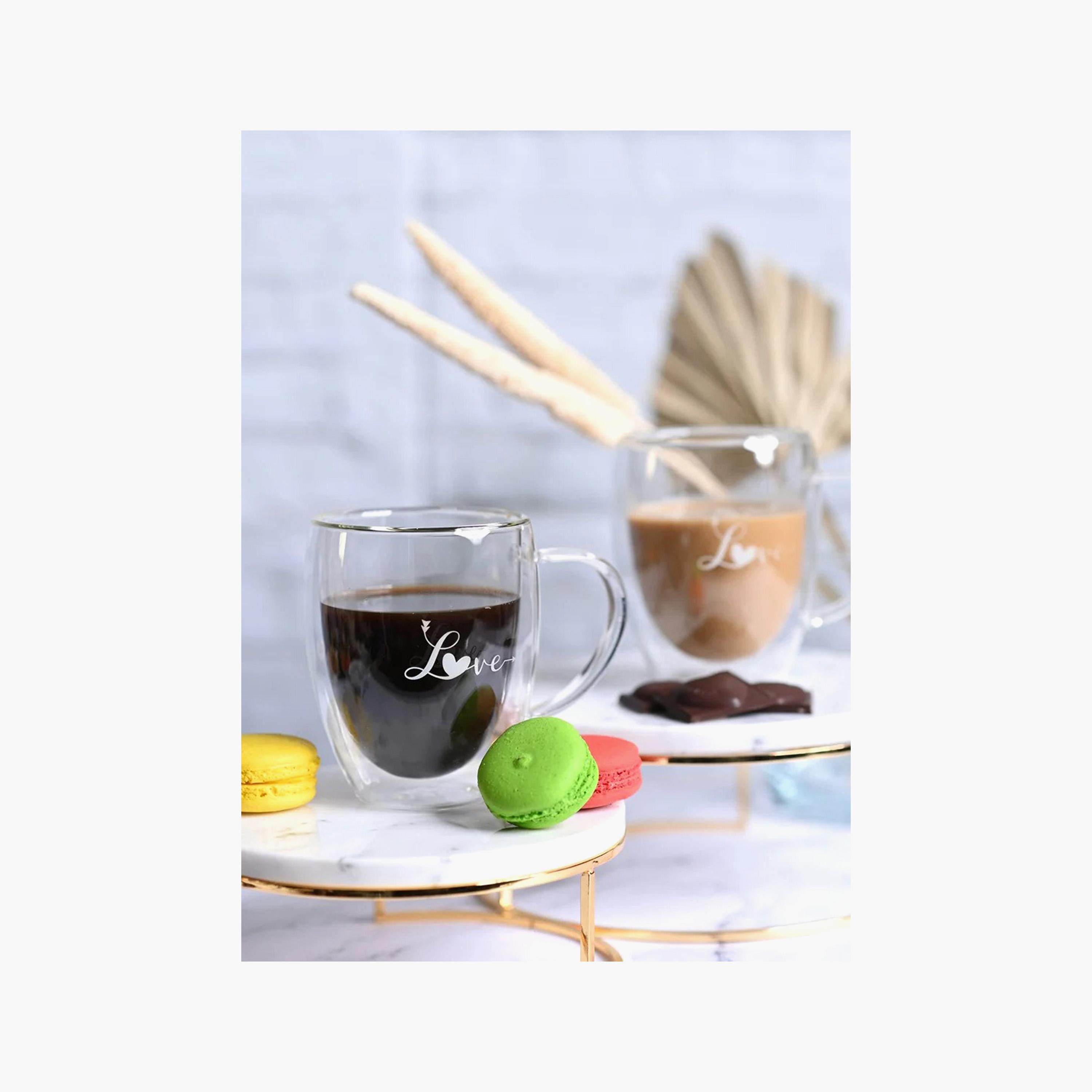 طقم مج زجاج مزدوج الجدار بطبعات من البورسليكات قطعتين من 1تشيس - 350 مل-household-dining-teaandcoffee-mugsandcups-image-1
