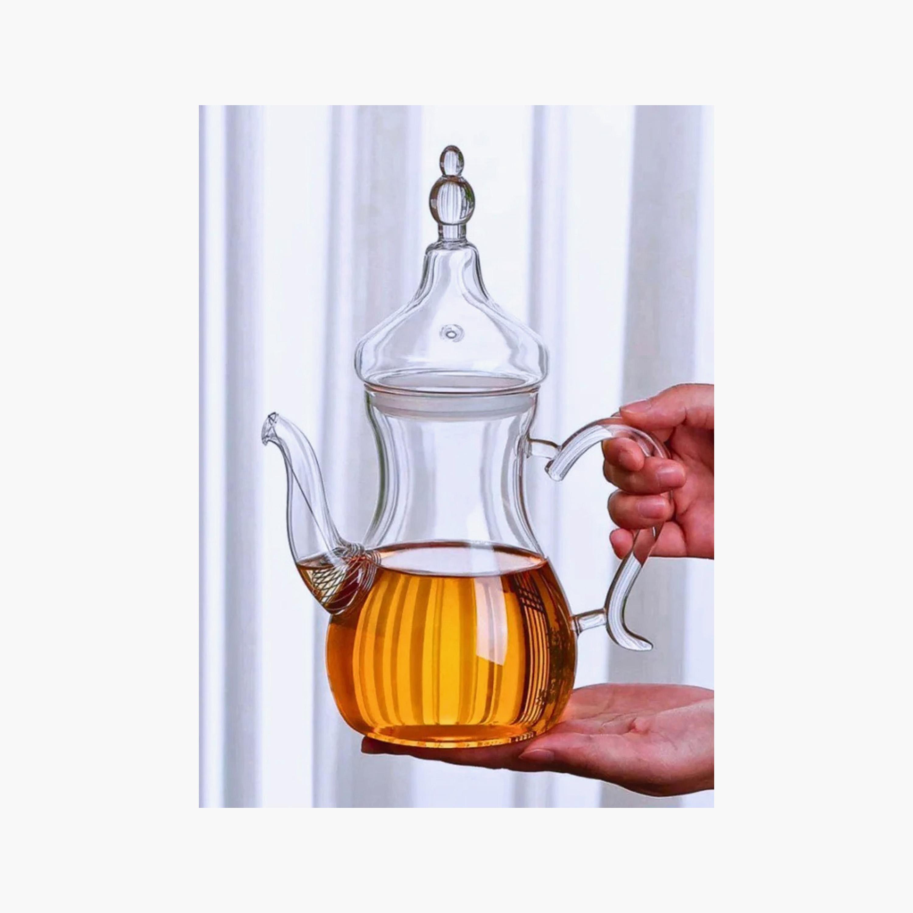 Borosilicate Glass Dallah Teapot - 1 L-household-dining-teaandcoffee-vacuumflaskscoffeeandteapots-image-1