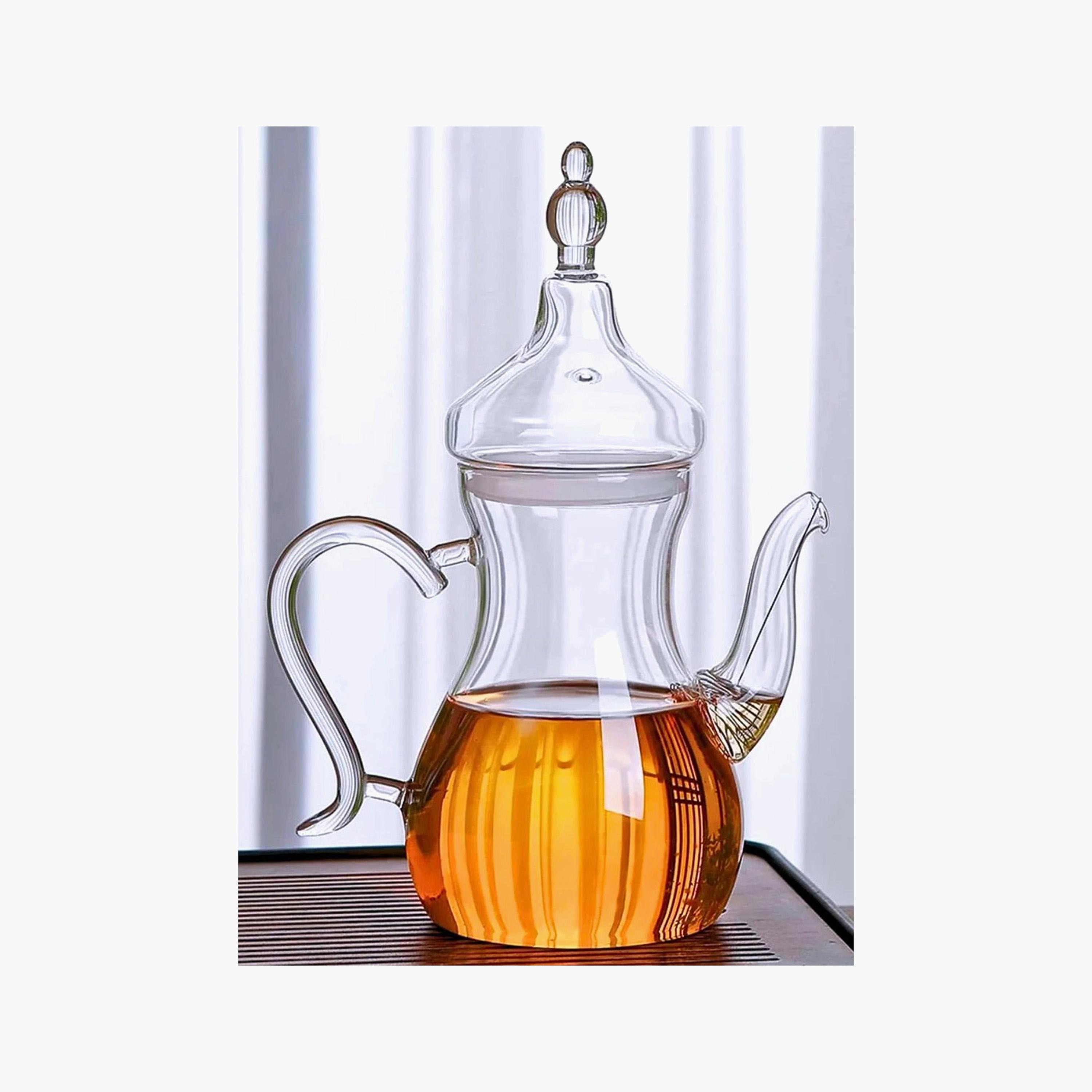 Borosilicate Glass Dallah Teapot - 1 L-household-dining-teaandcoffee-vacuumflaskscoffeeandteapots-image-2