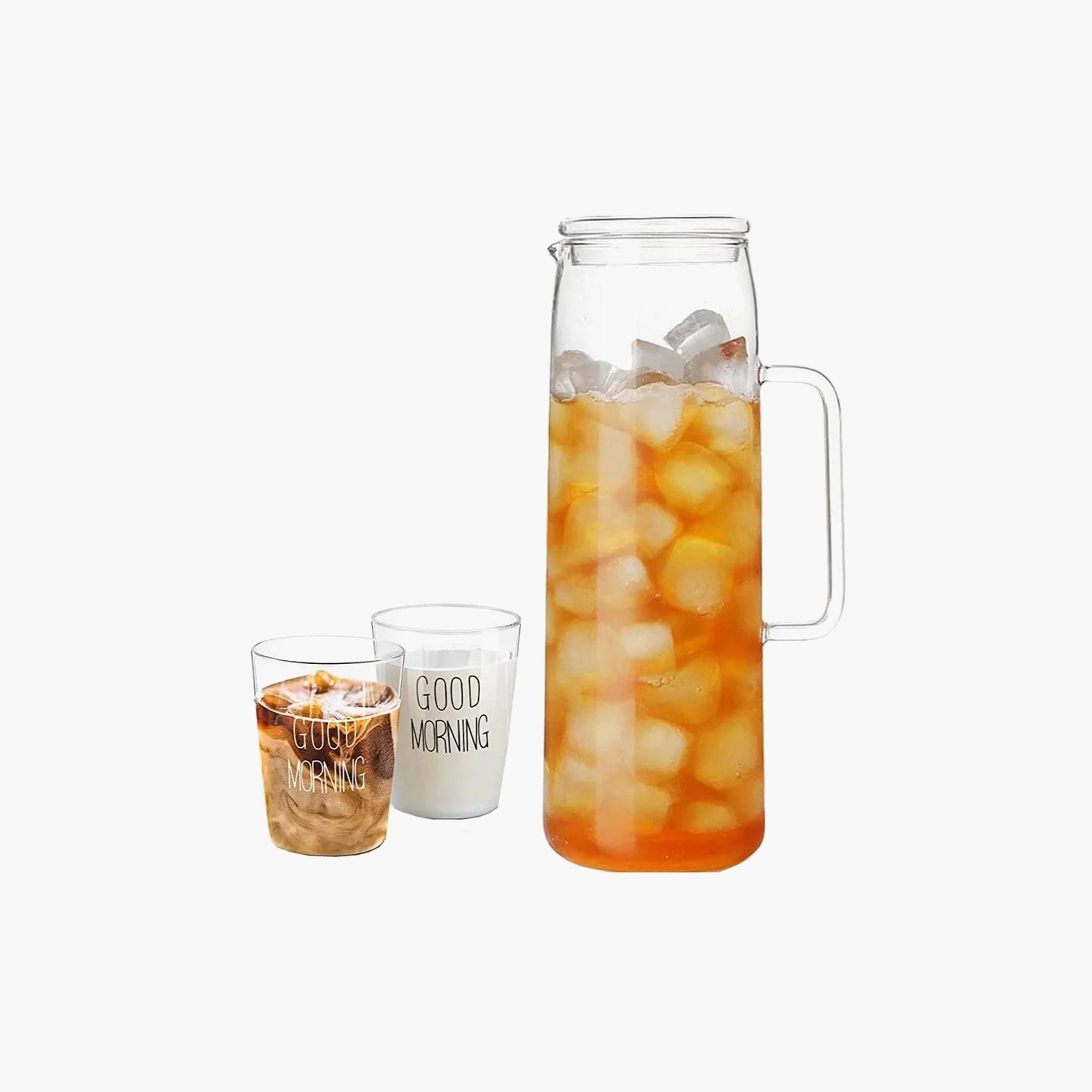 Borosilicate 3-Piece Water Jug and Printed Tumbler Set-household-dining-drinkserveware-jugsdecantersandcarafes-image-1