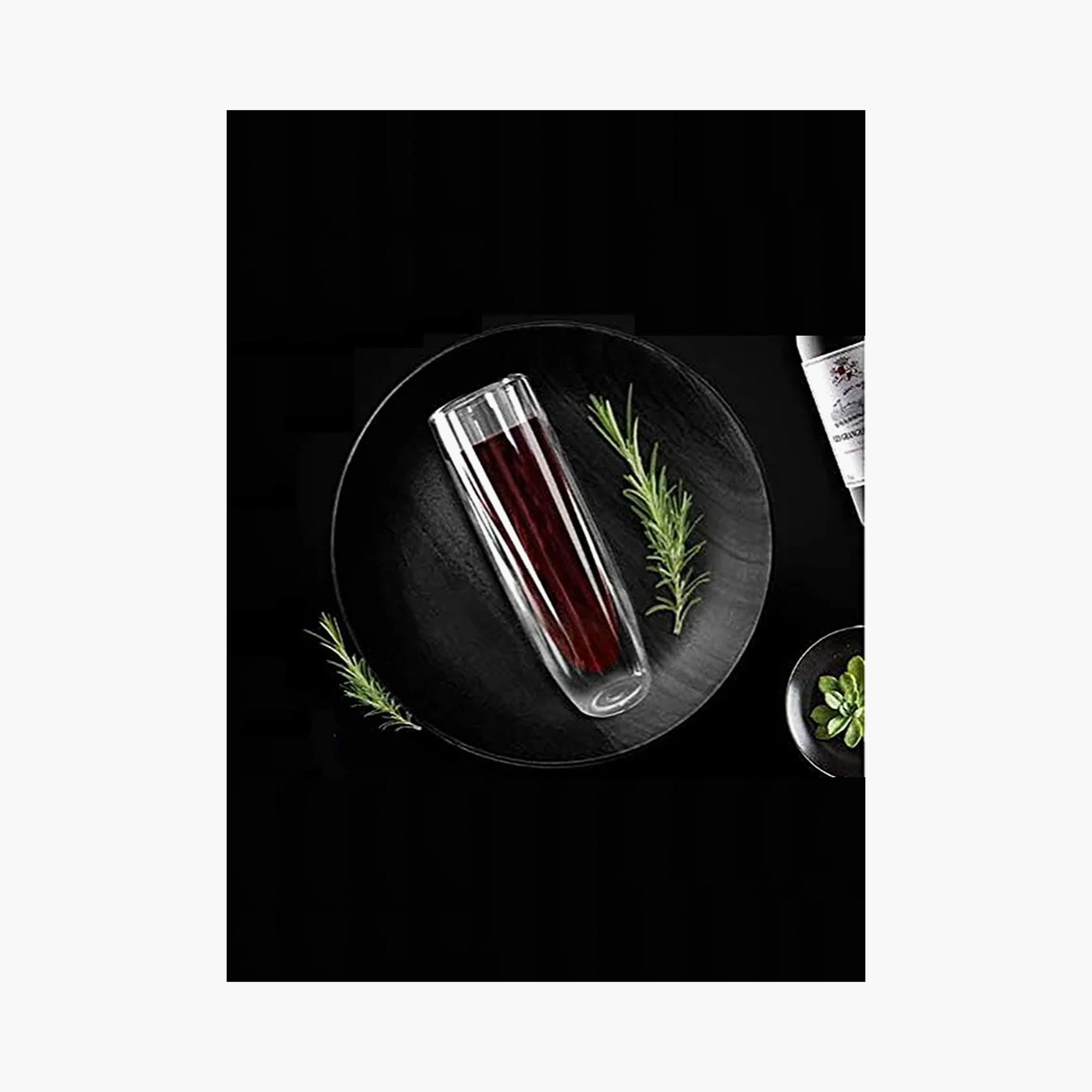 Double Wall 2-Piece  Flute Glass Set - 250 ml-household-dining-glassware-stemware-image-2