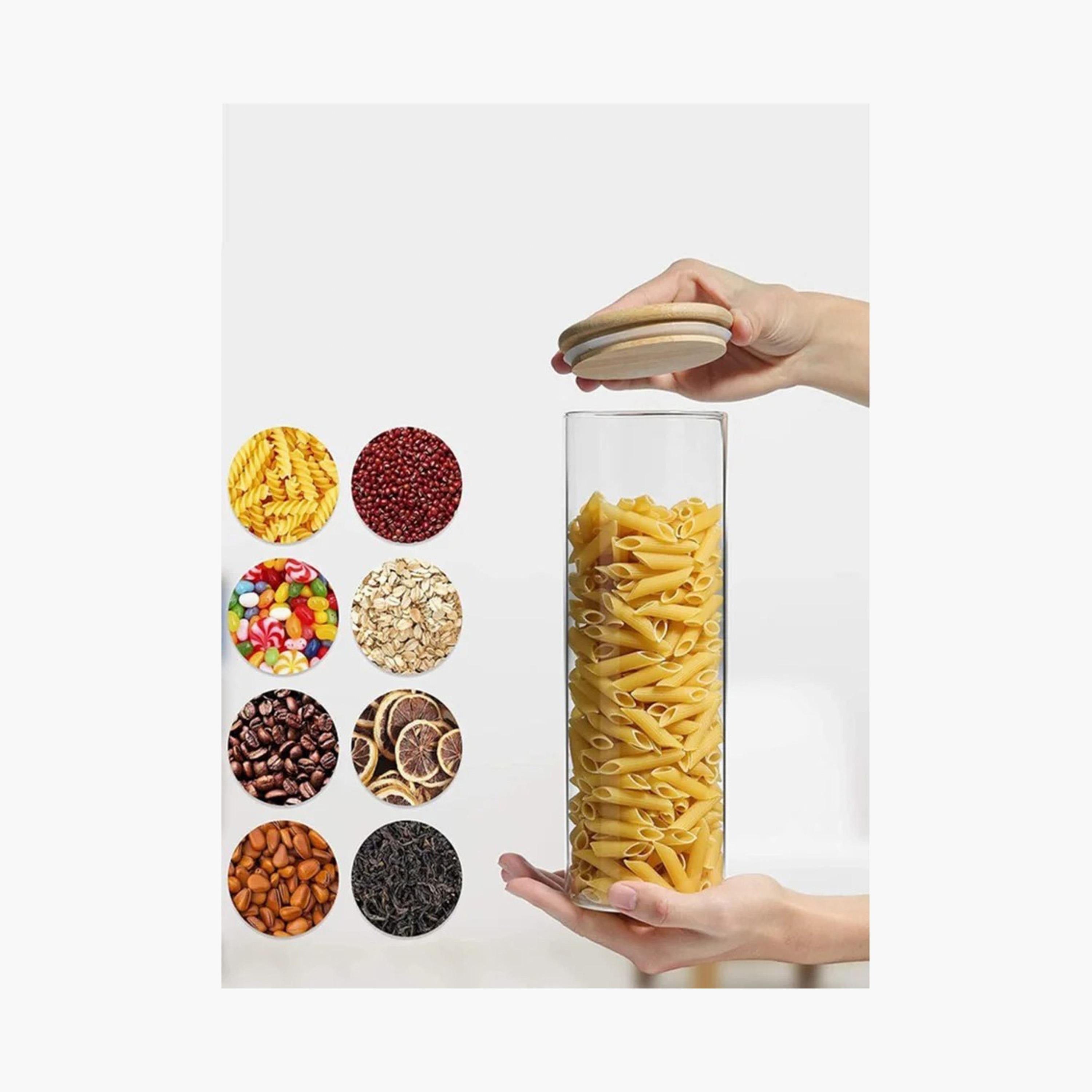 Borosilicate Glass 4-Piece  Food Storage Jar Set - 2.2 L-household-kitchen-foodstorage-canistersandjars-image-2