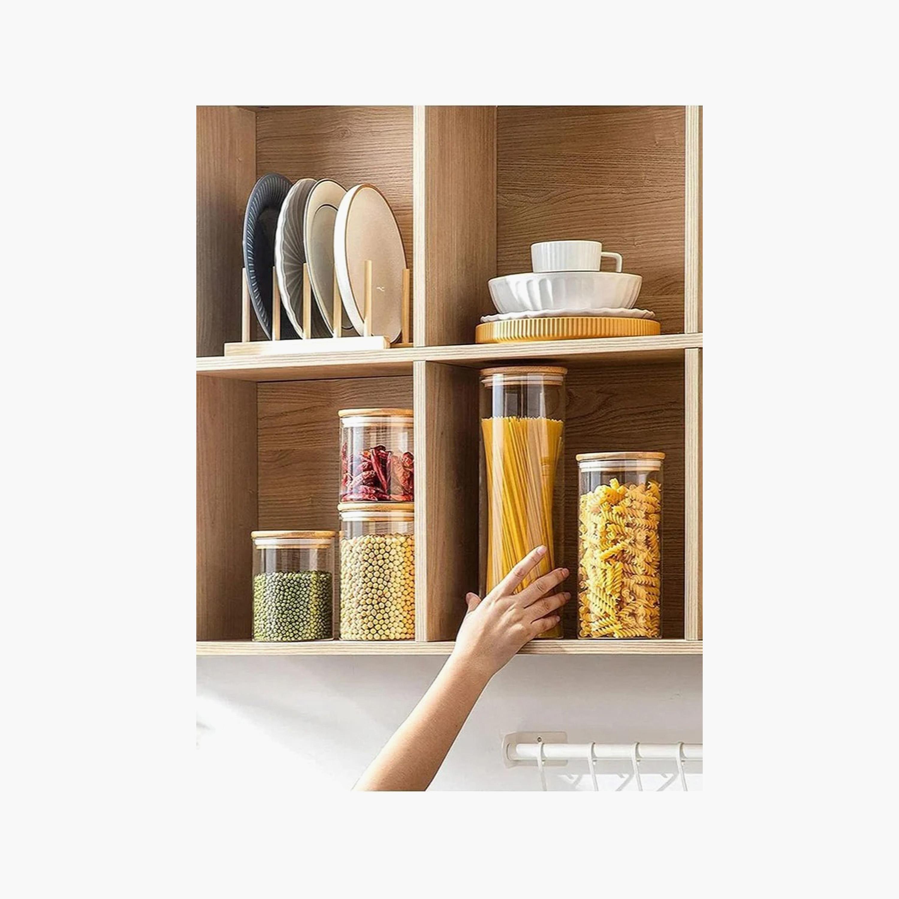 Borosilicate Glass 4-Piece  Food Storage Jar Set - 2.2 L-household-kitchen-foodstorage-canistersandjars-image-4