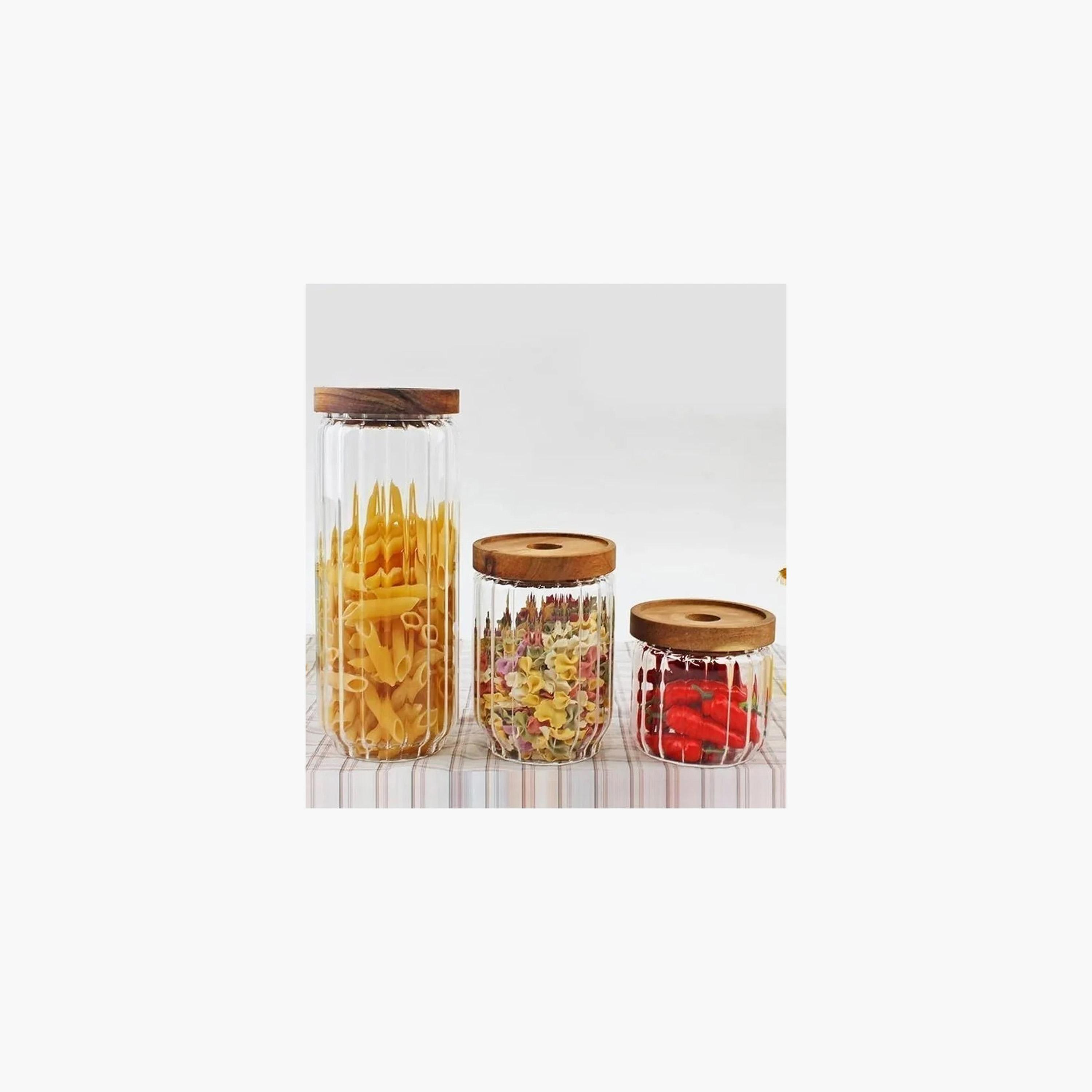 Borosilicate Glass 3-Piece Food Storage Jar Set-household-kitchen-foodstorage-canistersandjars-image-1