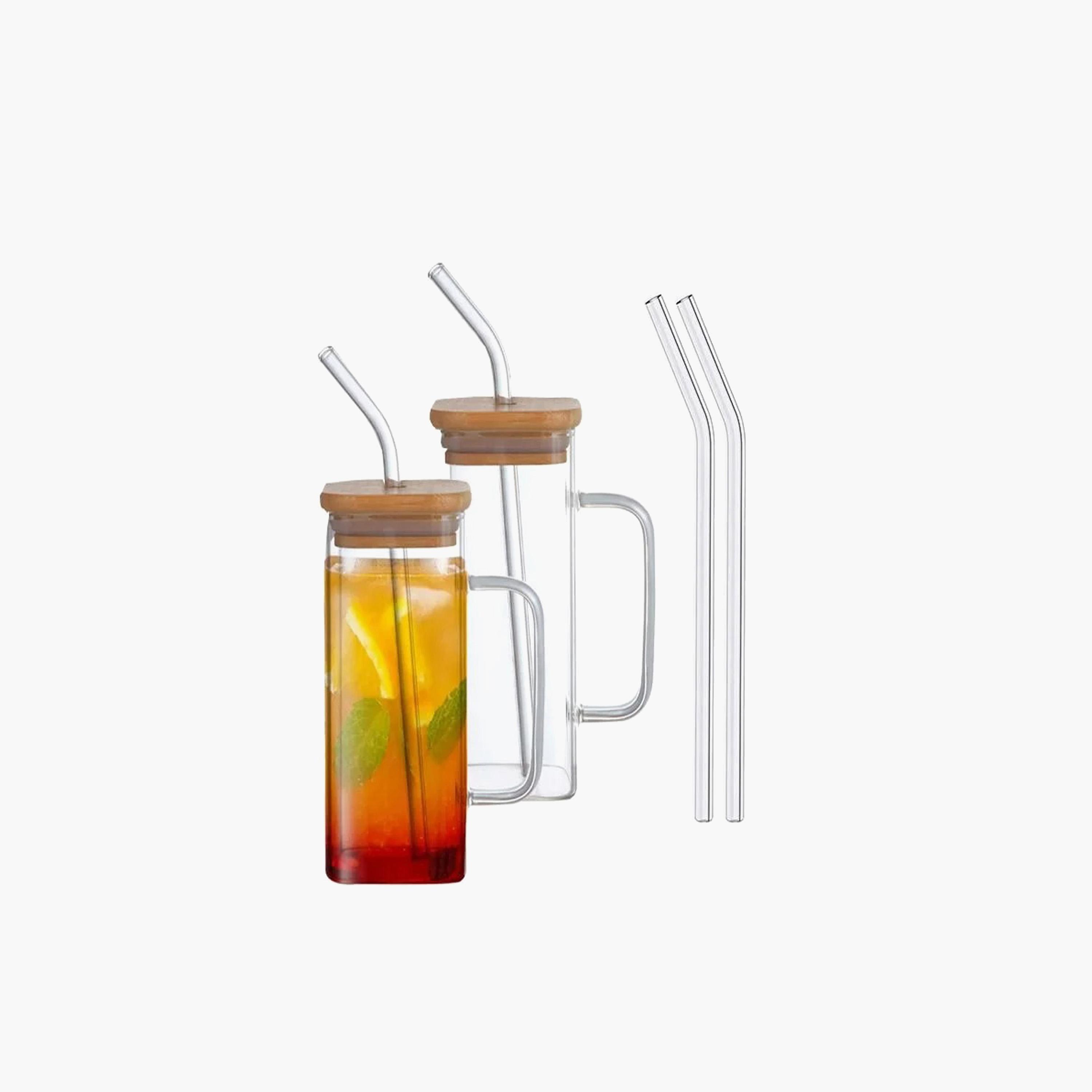 طقم جرة زجاج بوروسيليكات مع غطاء خيزران قطعتين من 1 تشيس - 320 مل-household-dining-teaandcoffee-travelmugsandsippers-image-4