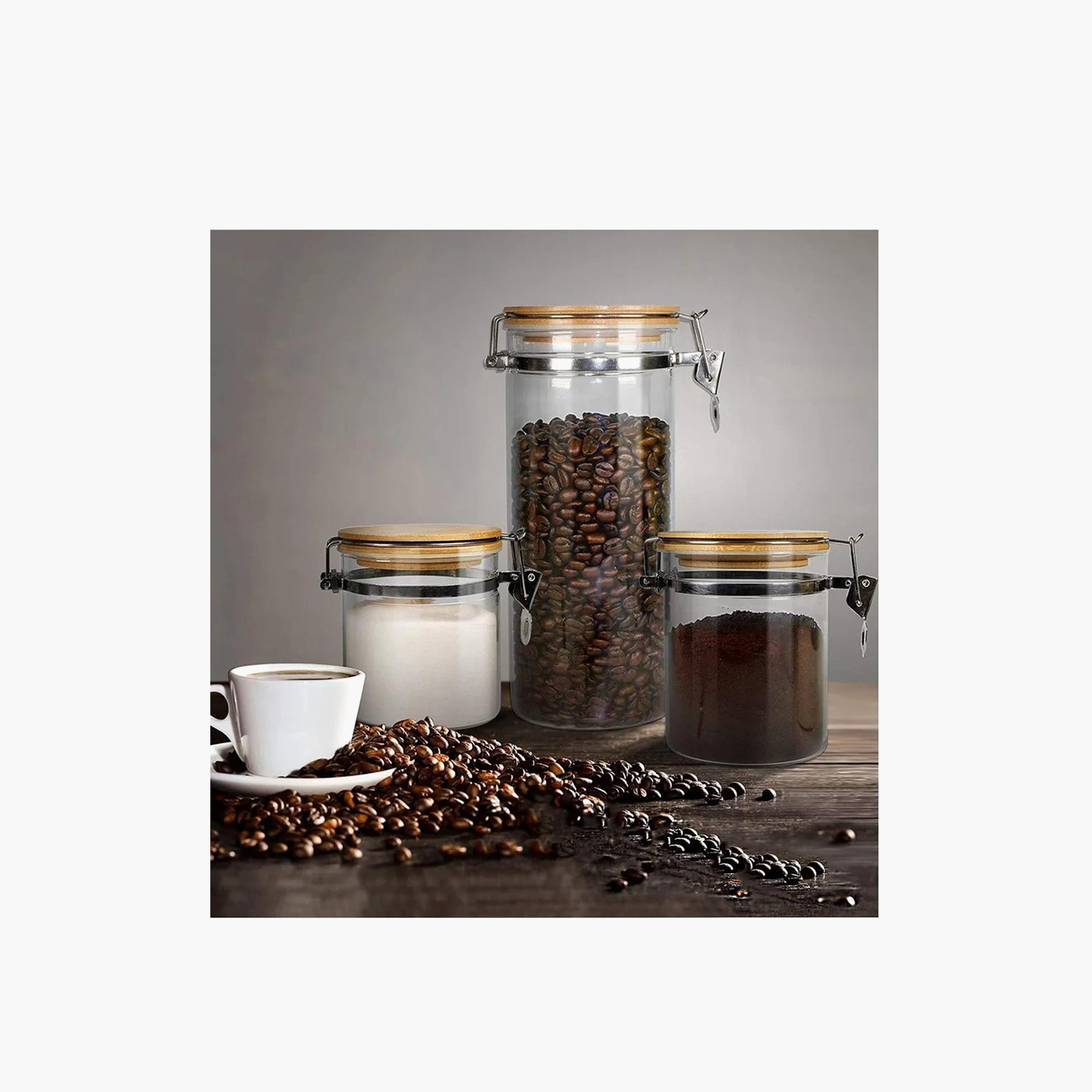 Borosilicate Glass 2-Piece  Storage Jar Set with Bamboo Lid - 1.4 L-household-kitchen-foodstorage-canistersandjars-image-4