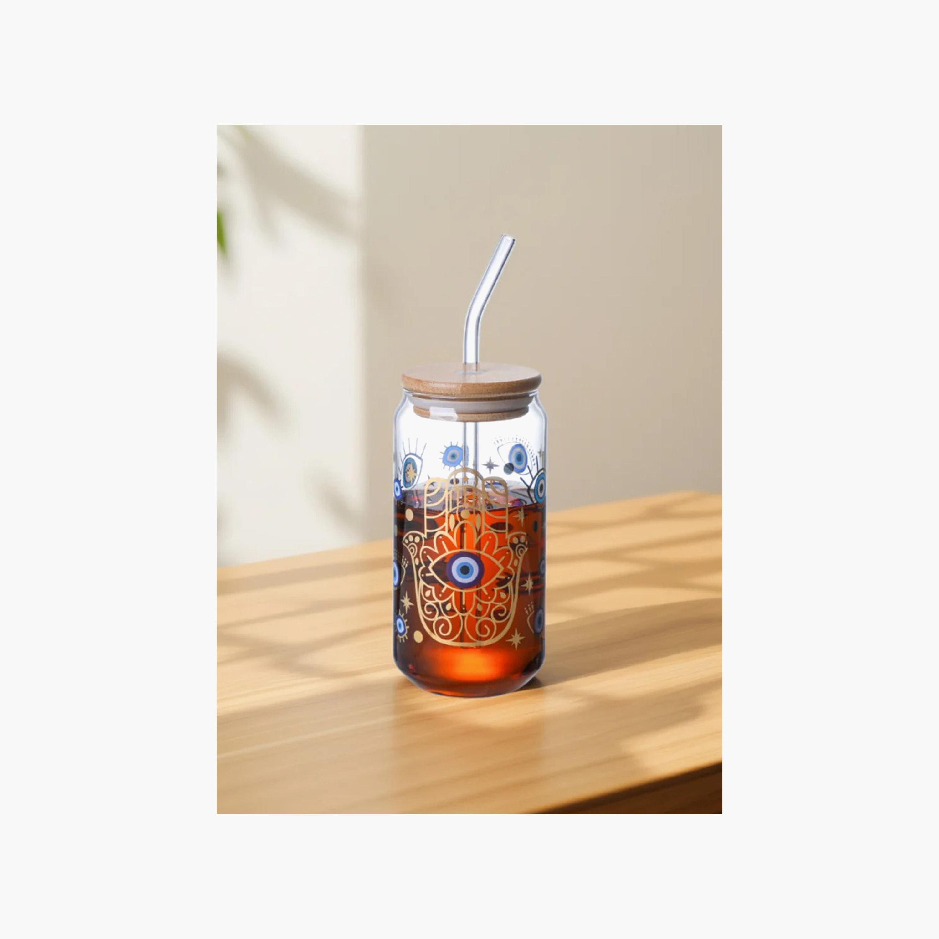 طقم أكواب بوروسيليكات بقشة وغطاء وطبعات قطعتين من 1 تشيس - 550 مل-household-dining-teaandcoffee-travelmugsandsippers-image-3