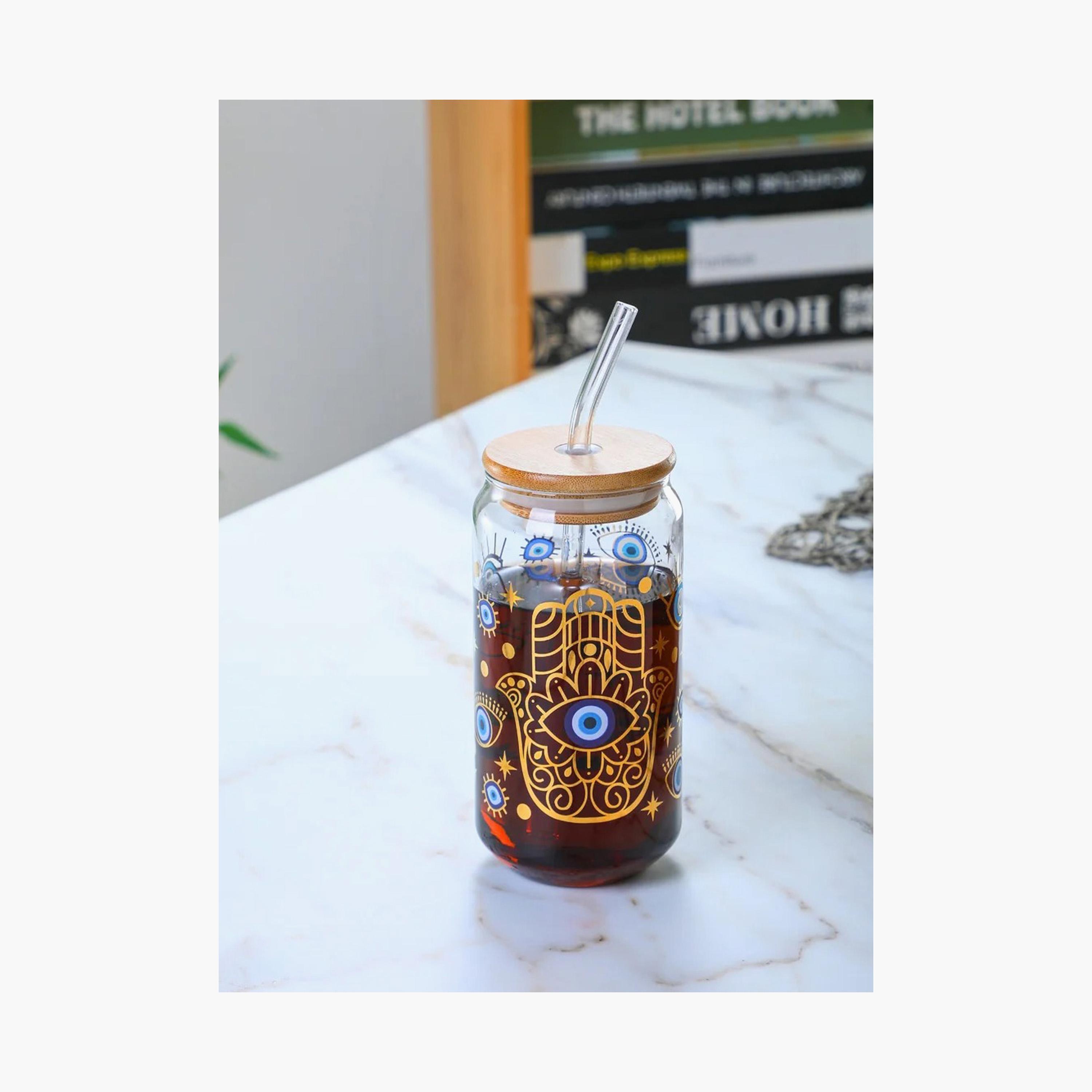 طقم أكواب بوروسيليكات بقشة وغطاء وطبعات قطعتين من 1 تشيس - 550 مل-household-dining-teaandcoffee-travelmugsandsippers-image-2