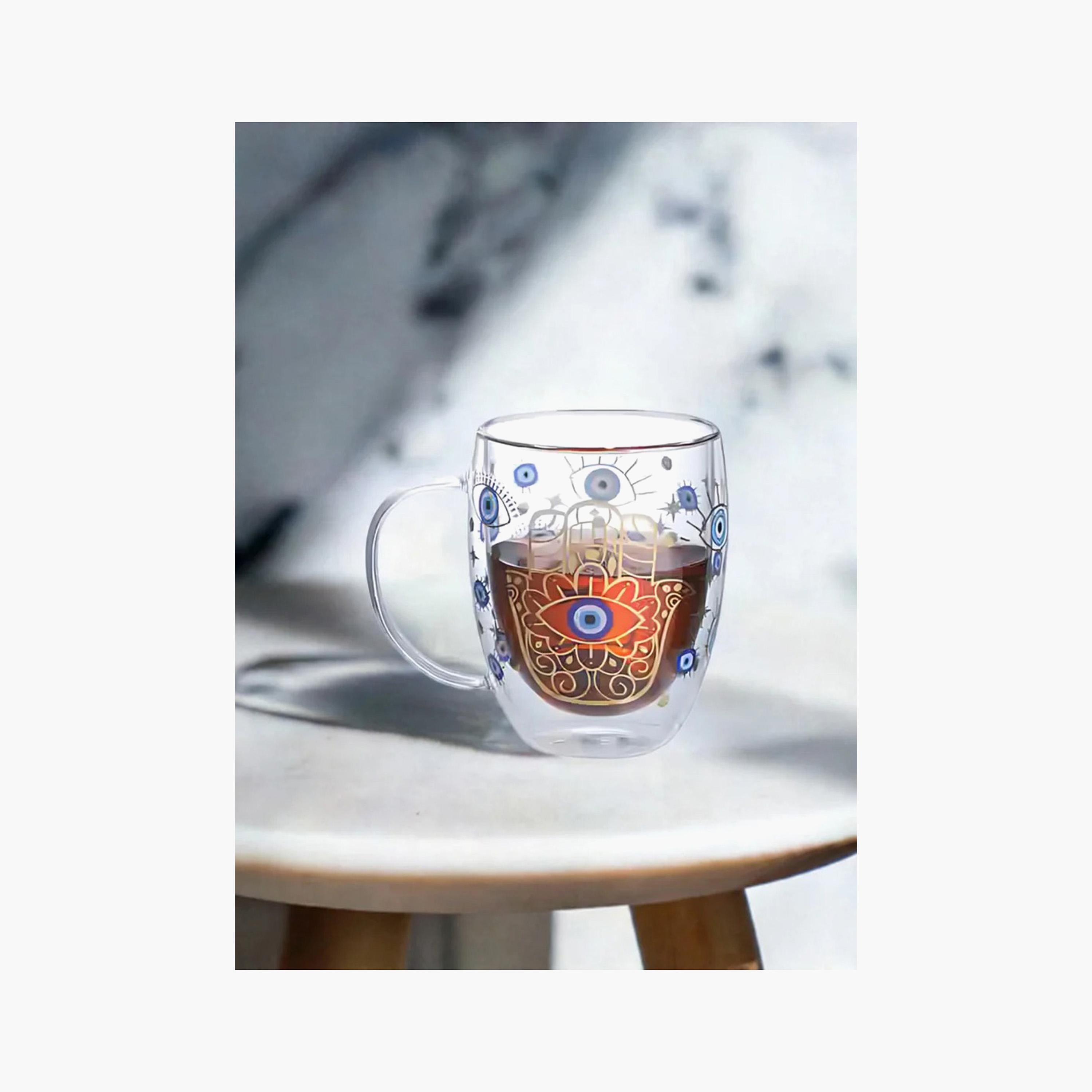 طقم أكواب زجاجية بجدار مزدج بوروسيليكات وبطبعات قطعتين من 1 تشيس - 350 مل-household-dining-teaandcoffee-mugsandcups-image-3