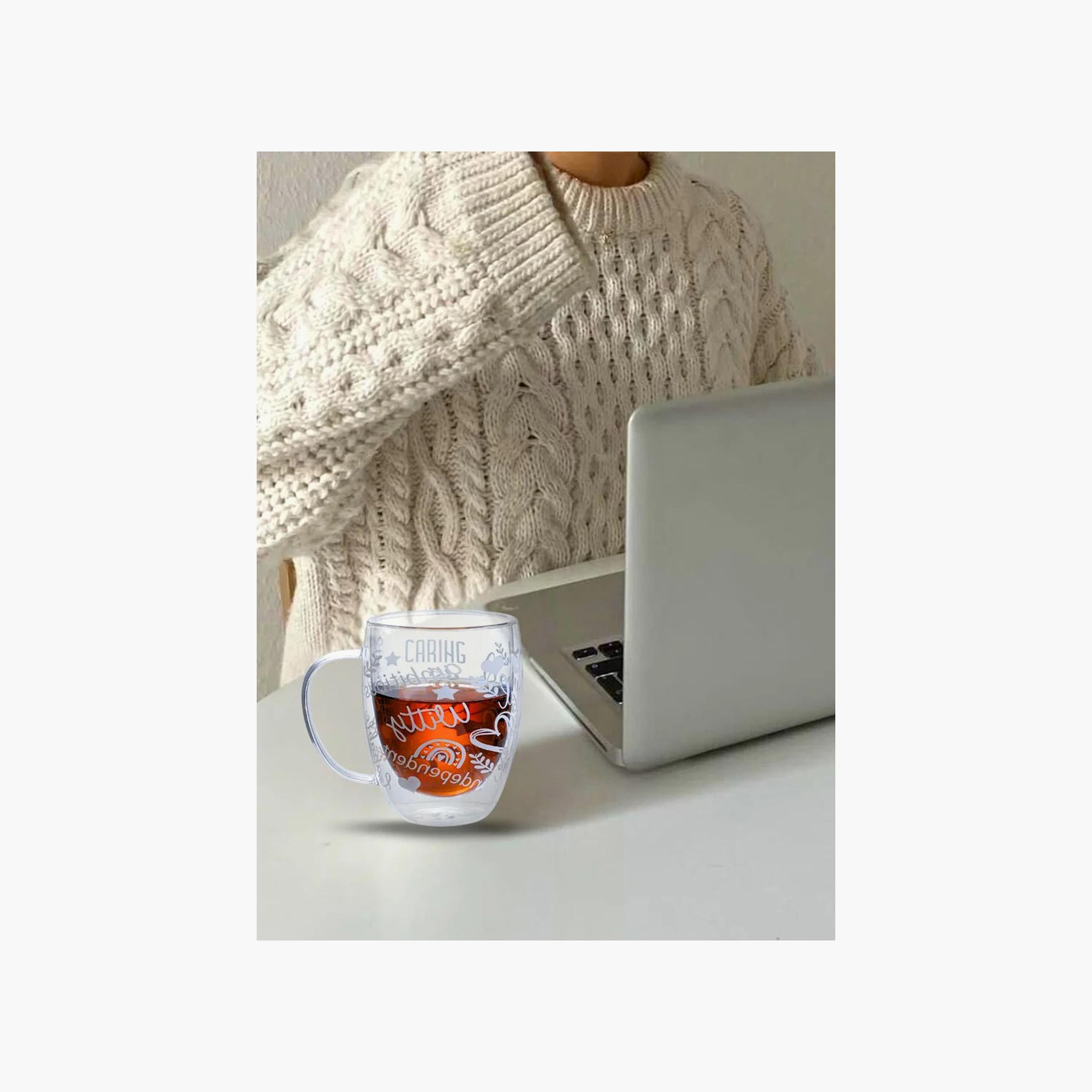 طقم أكواب زجاج مزدوجة الجدار بورسليكات بطبعات ومقبض قطعتين من 1 تشيس - 350 مل-household-dining-teaandcoffee-mugsandcups-image-2
