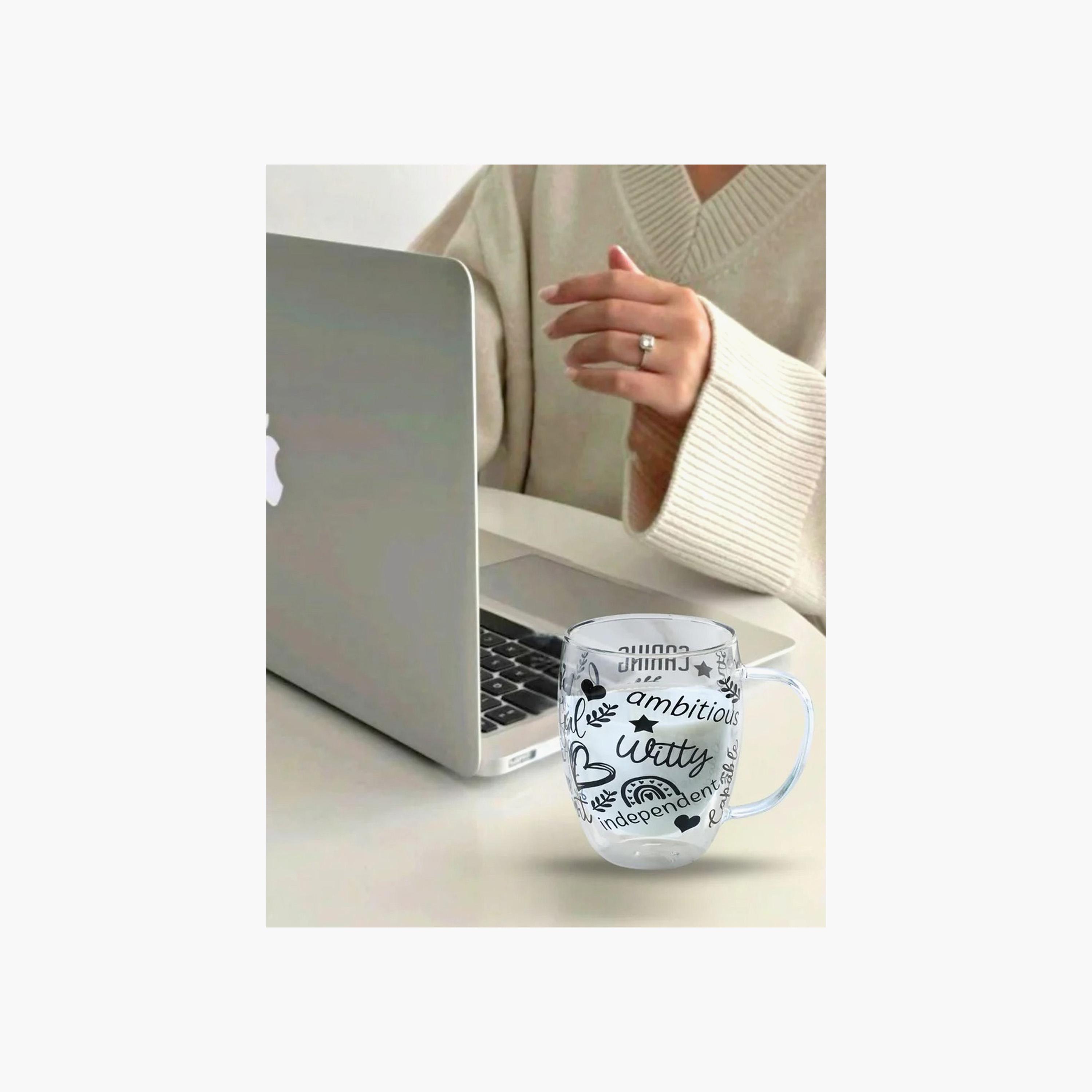 طقم أكواب زجاج مزدوجة الجدار بورسليكات بطبعات ومقبض قطعتين من 1 تشيس - 350 مل-household-dining-teaandcoffee-mugsandcups-image-3