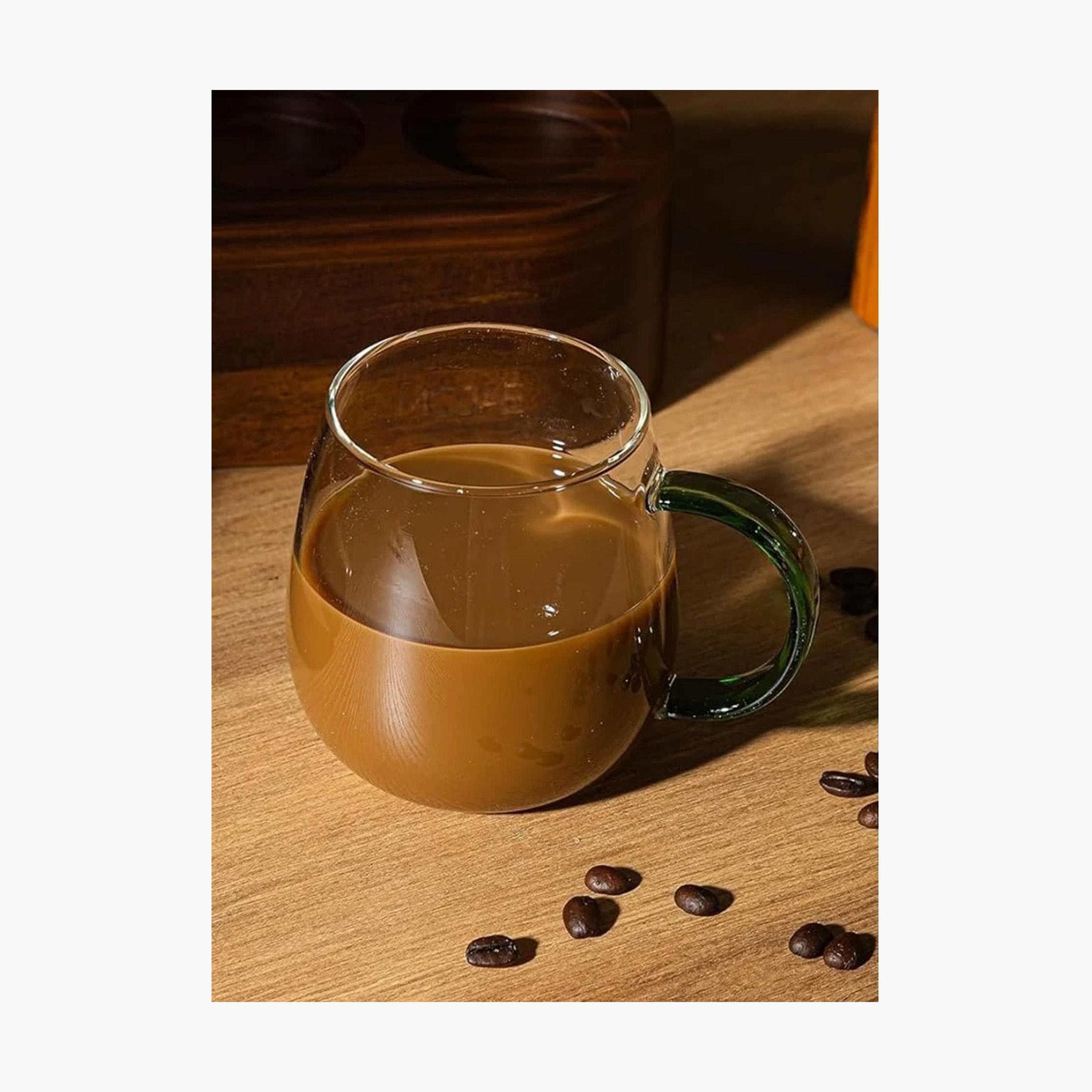 Flower Accent Borosilicate Glass Mug with Handle - 300 ml-household-dining-teaandcoffee-mugsandcups-image-4