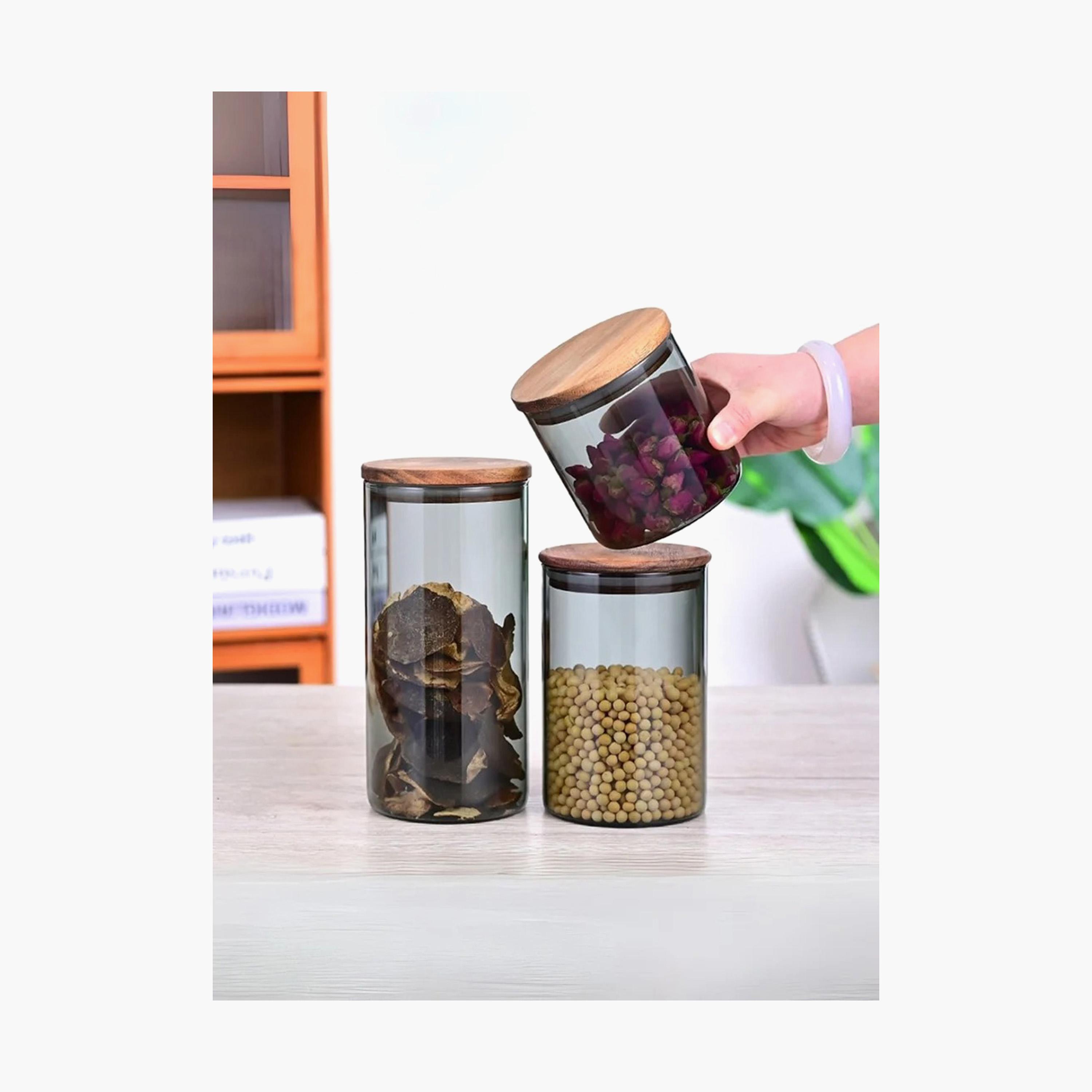 Borosilicate Glass 2-Piece  Storage Jar Set - 600 ml-household-kitchen-foodstorage-canistersandjars-image-3