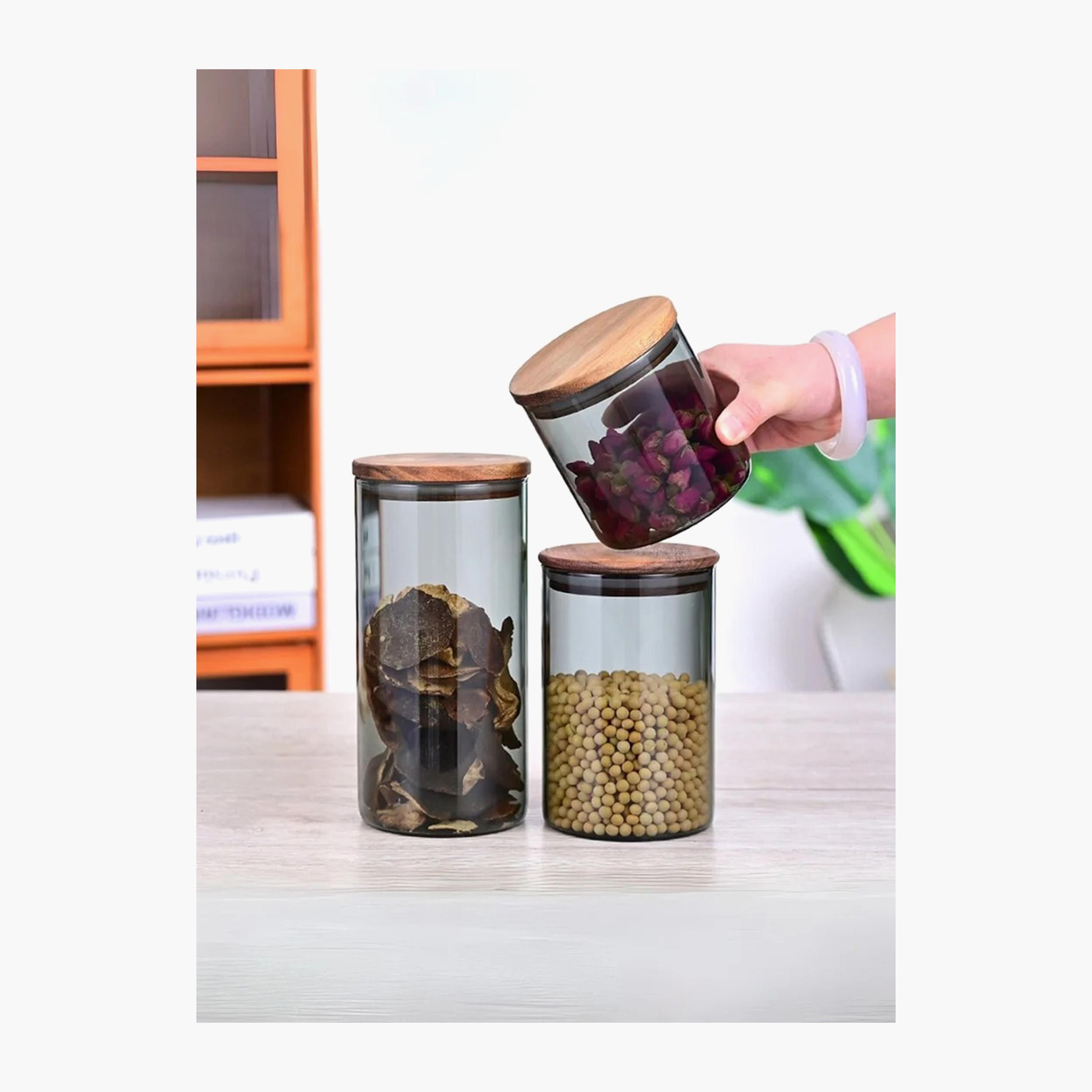 Borosilicate Glass 2-Piece  Storage Jar Set - 900 ml-household-kitchen-foodstorage-canistersandjars-image-3