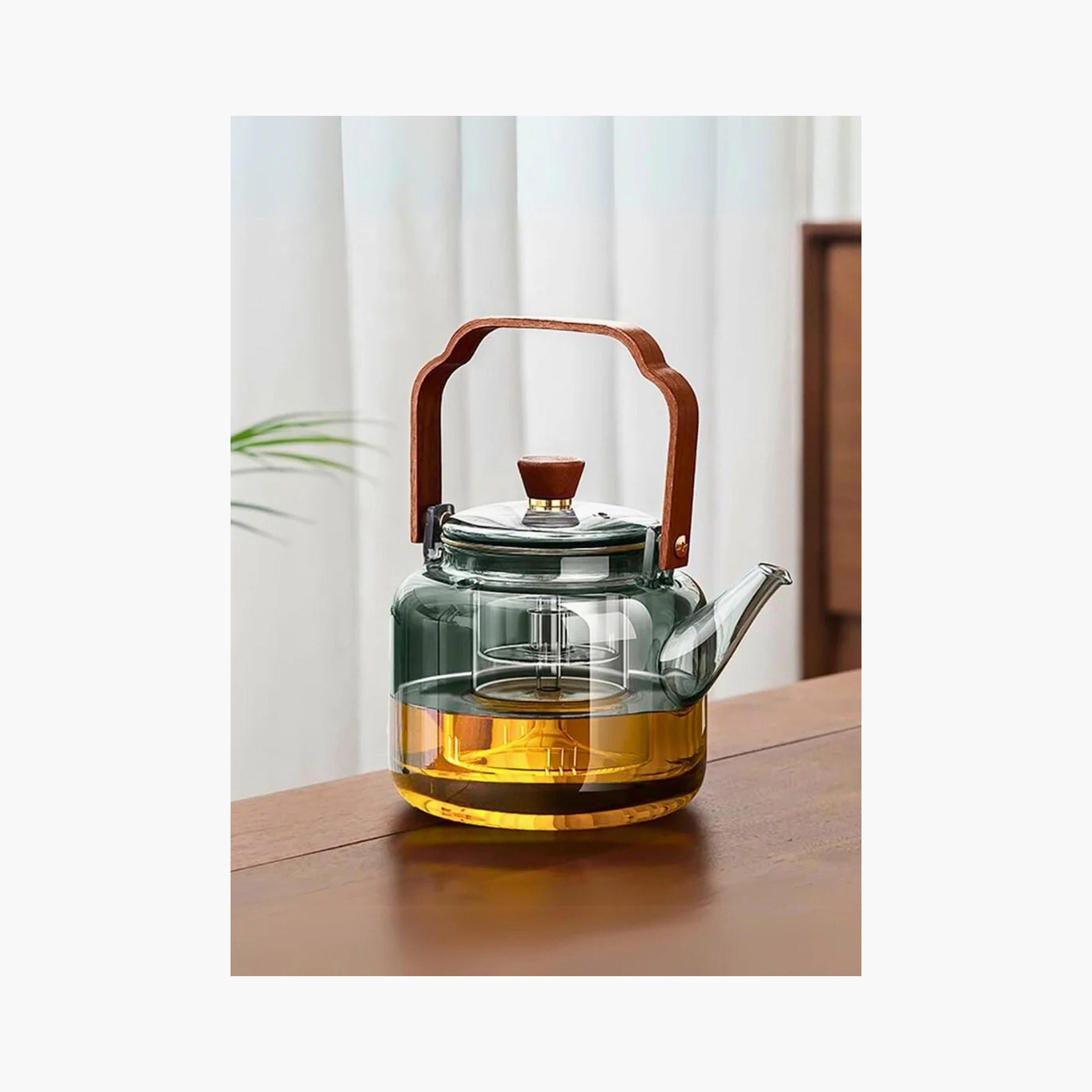 Borosilicate Glass Heat-Resistant Teapot with Handle and Strainer-household-dining-teaandcoffee-vacuumflaskscoffeeandteapots-image-1