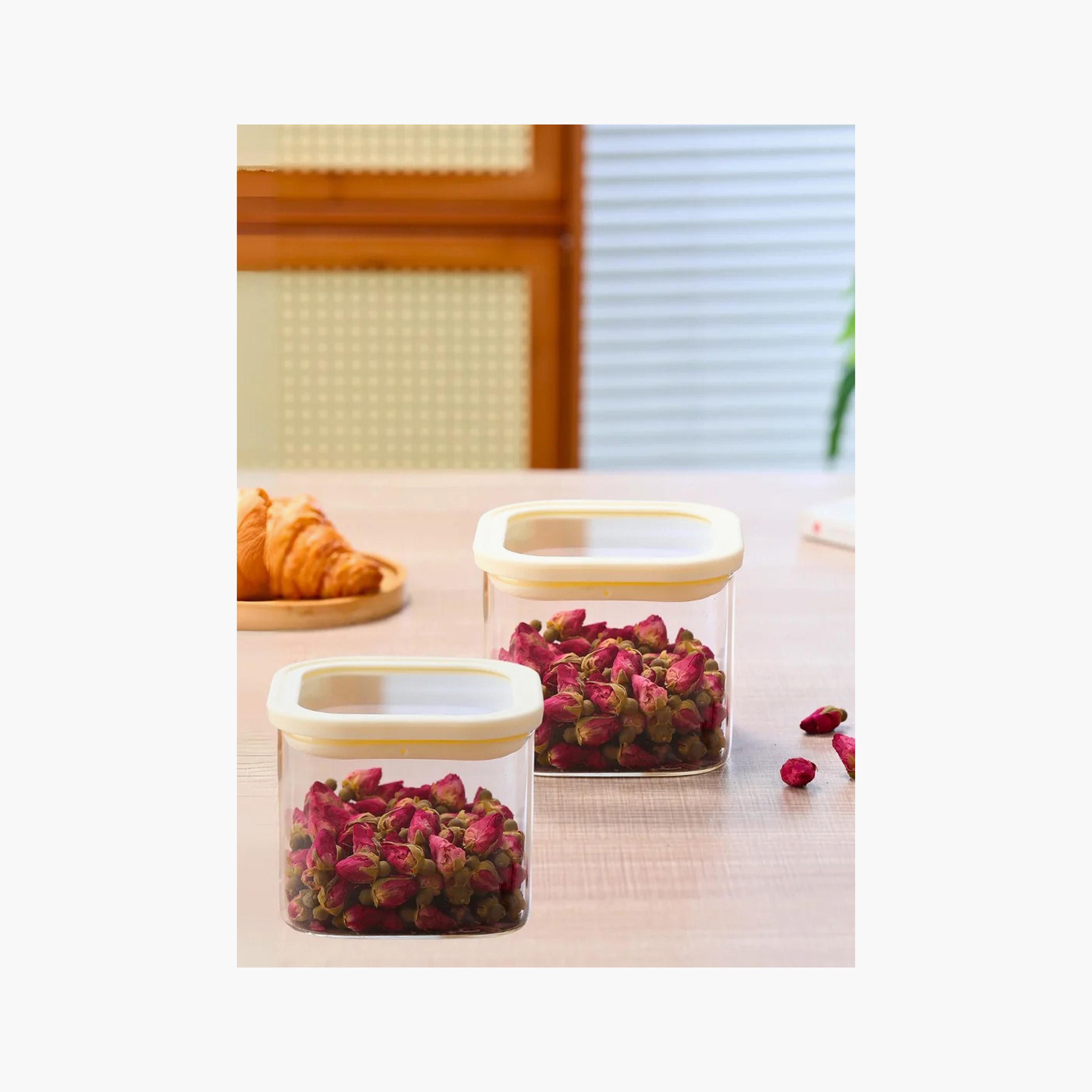 Borosilicate Glass 2-Piece  Storage Jar Set - 900 ml-household-kitchen-foodstorage-canistersandjars-image-1
