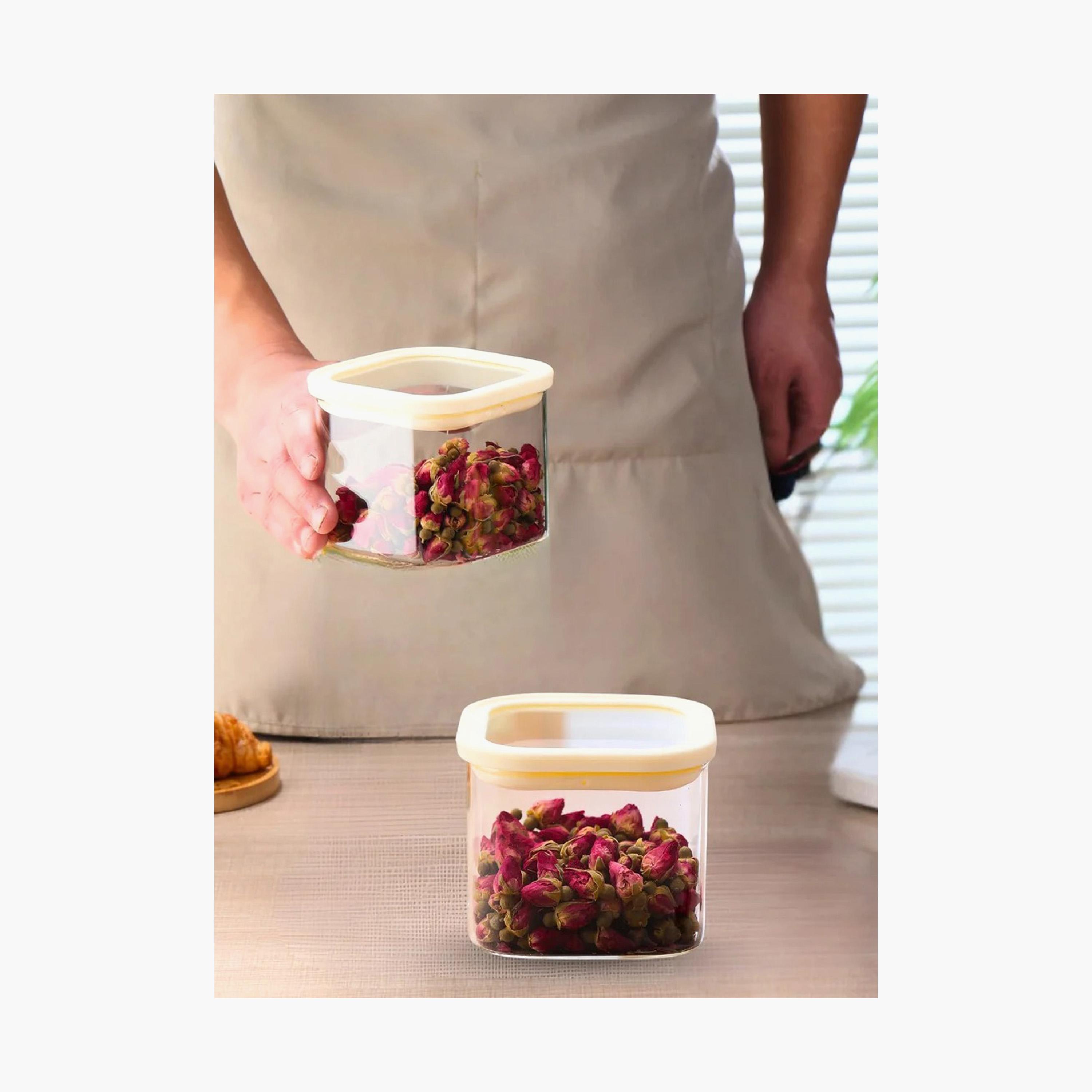 Borosilicate Glass 2-Piece  Storage Jar Set - 900 ml-household-kitchen-foodstorage-canistersandjars-image-2