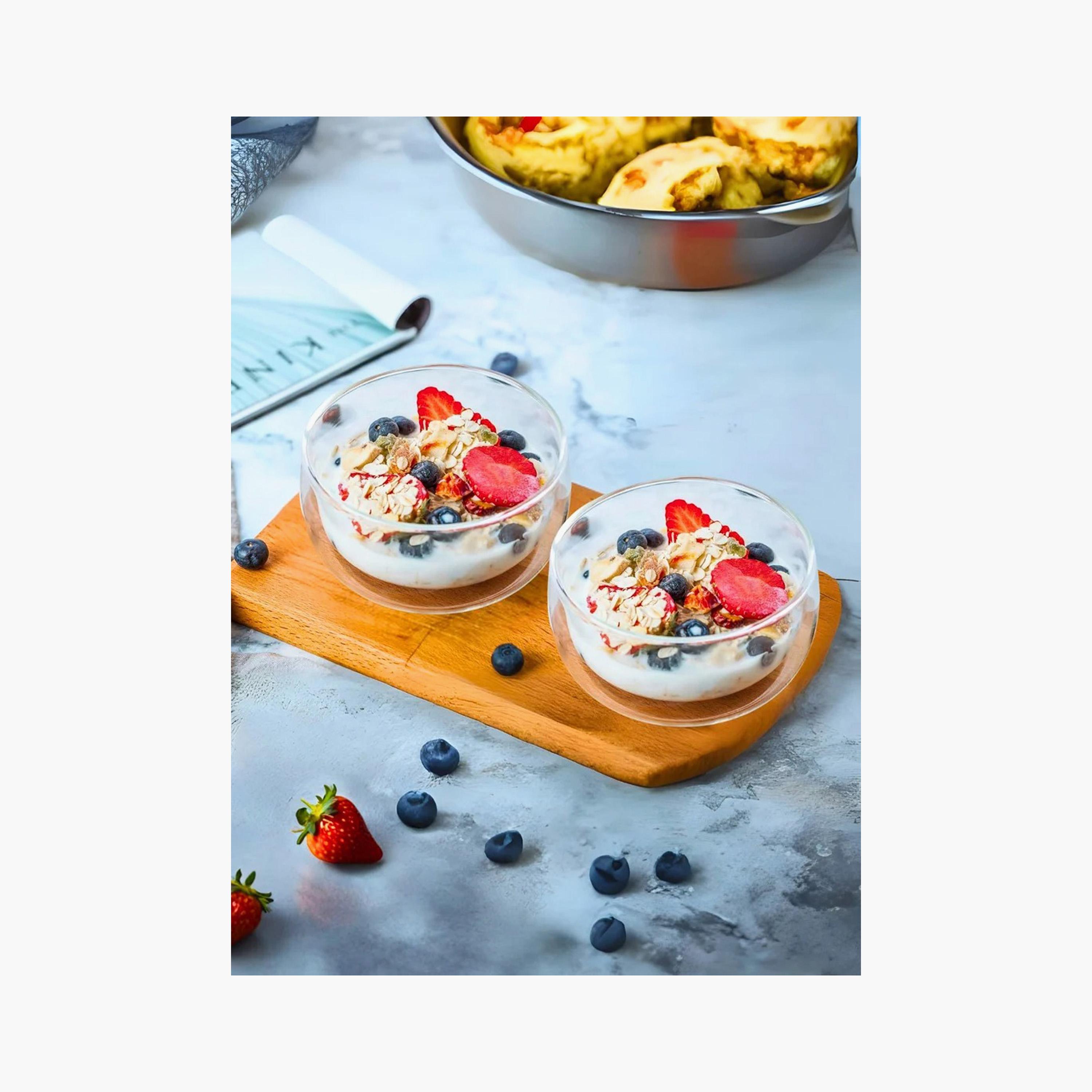 Glass 4-Piece Double Wall Dip Bowl Set - 100 ml-household-dining-serveware-chipsanddip-image-1