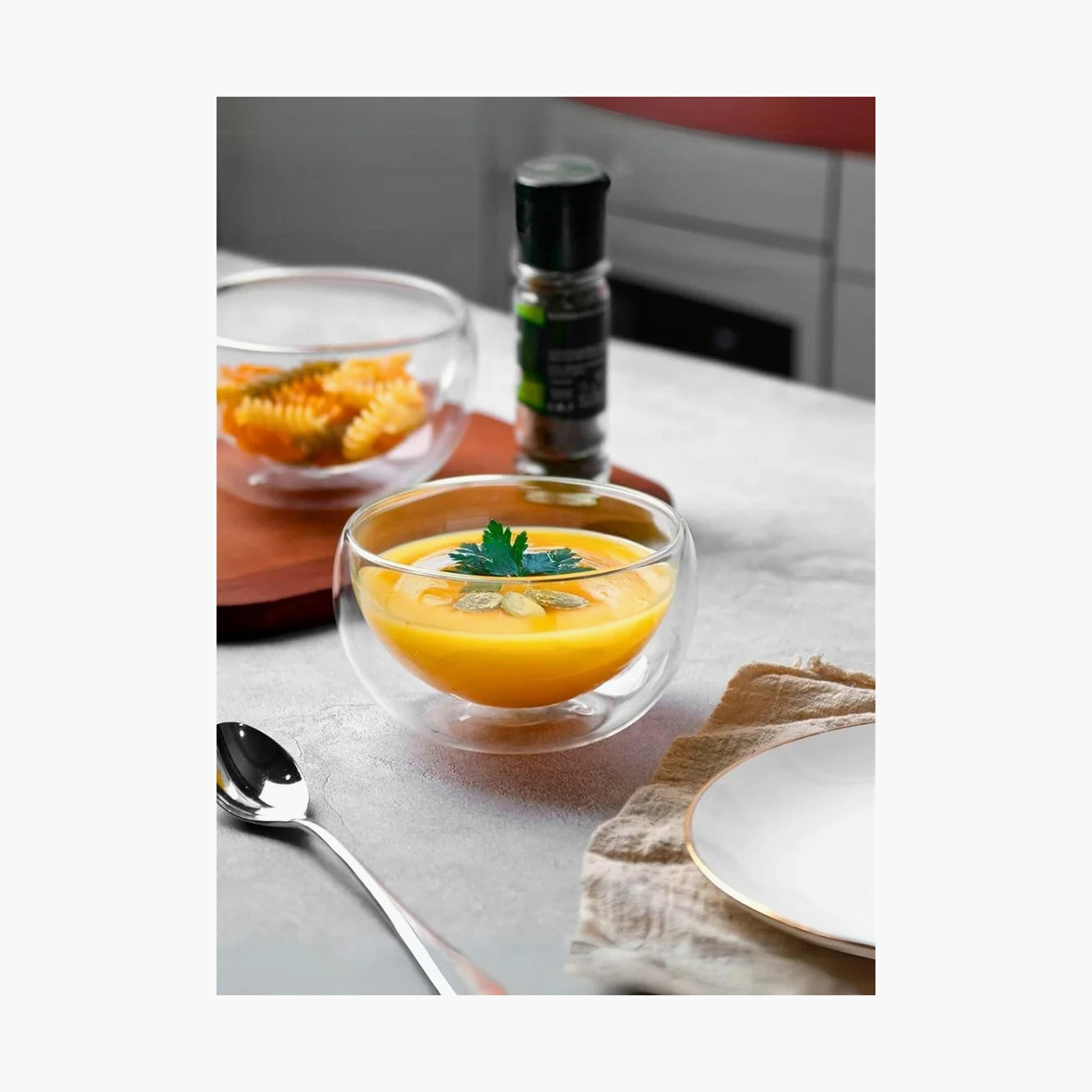 Glass 4-Piece Double Wall Dip Bowl Set - 100 ml-household-dining-serveware-chipsanddip-image-2
