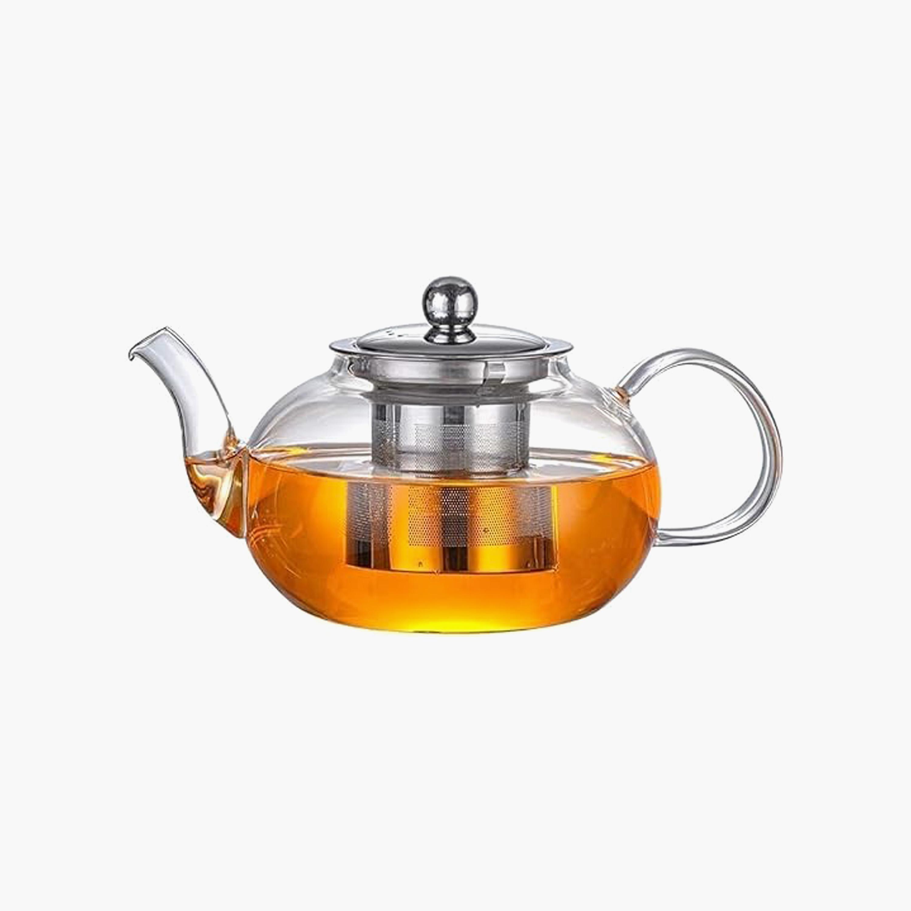 Glass Teapot with Stainless Steel Infuser - 1 L-household-dining-teaandcoffee-vacuumflaskscoffeeandteapots-image-1