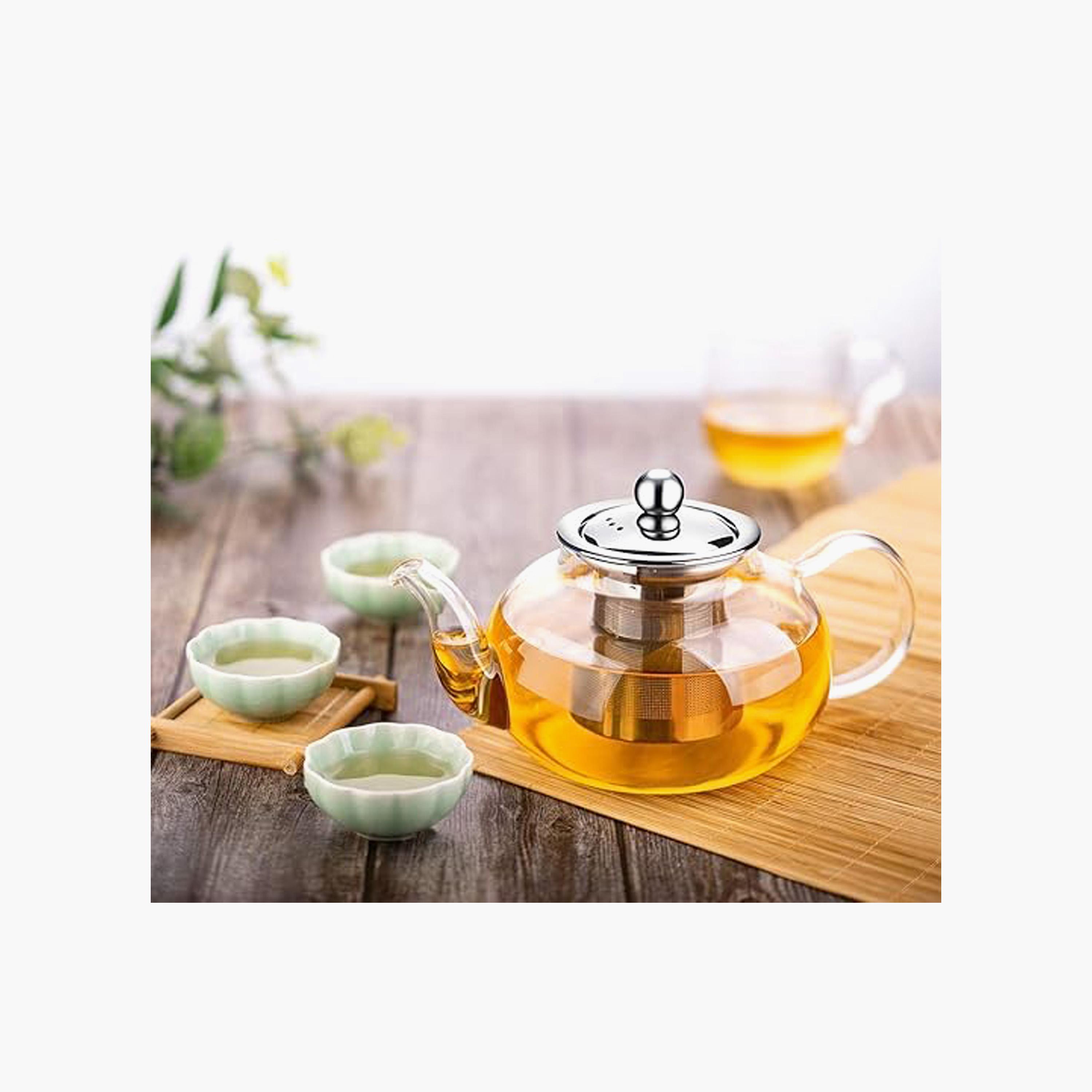 Glass Teapot with Stainless Steel Infuser - 1 L-household-dining-teaandcoffee-vacuumflaskscoffeeandteapots-image-2