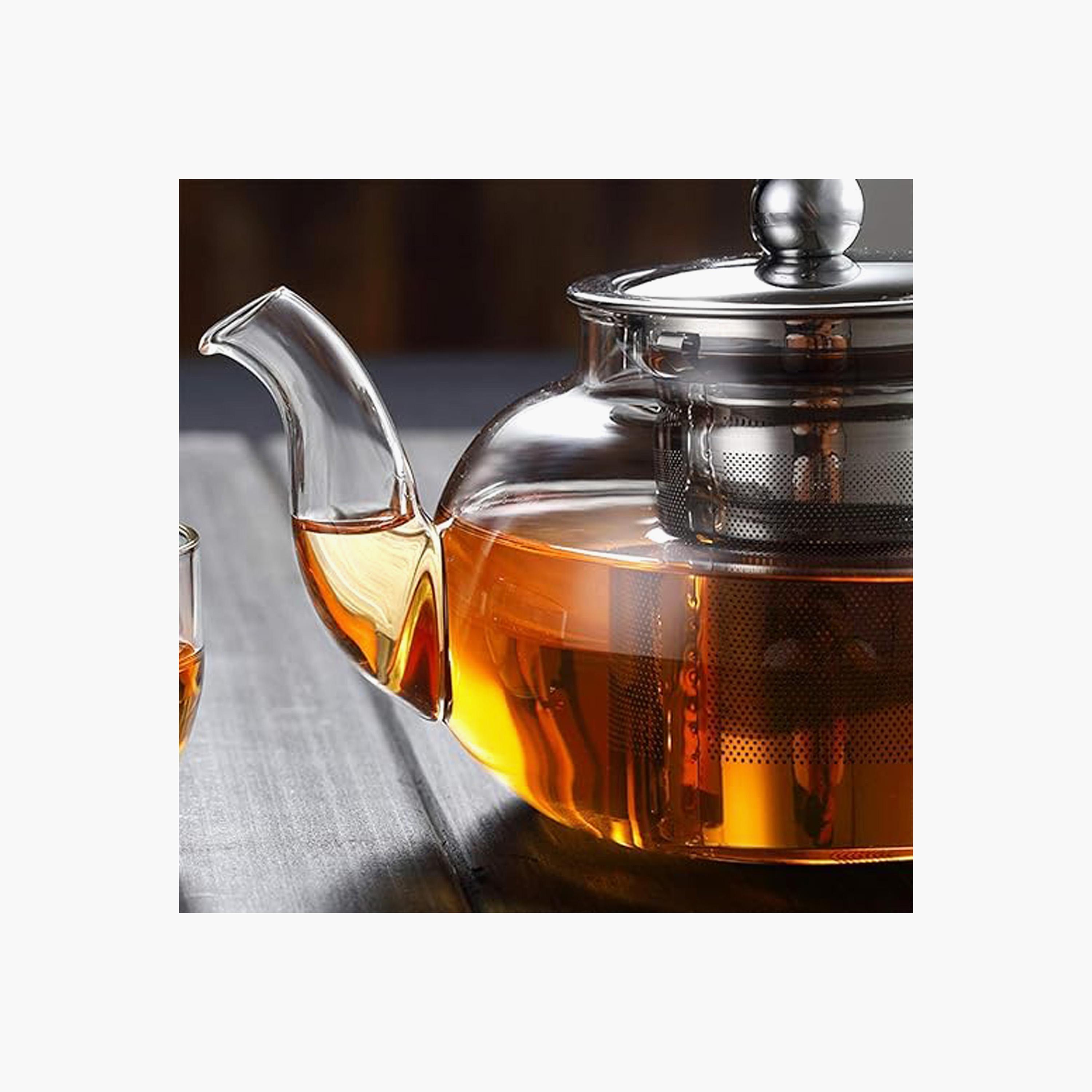 Glass Teapot with Stainless Steel Infuser - 1 L-household-dining-teaandcoffee-vacuumflaskscoffeeandteapots-image-4