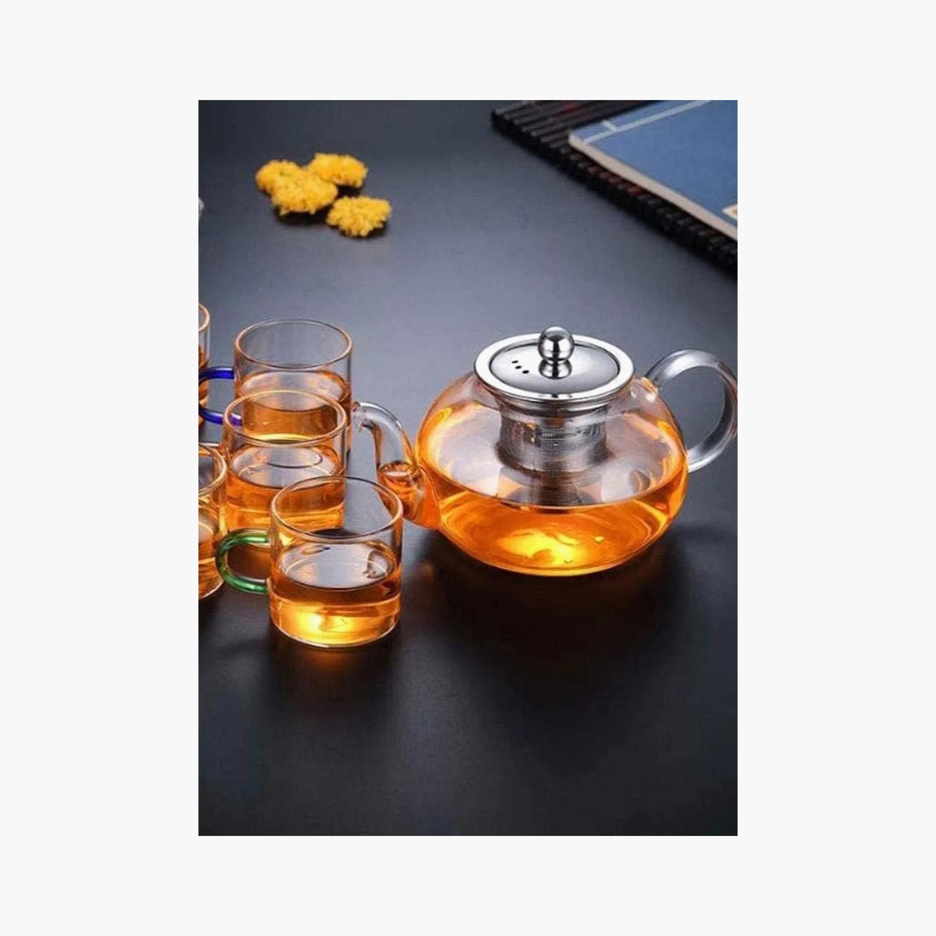 Borosilicate Glass Teapot with Stainless Steel Infuser - 1.5 L-household-dining-teaandcoffee-vacuumflaskscoffeeandteapots-image-3