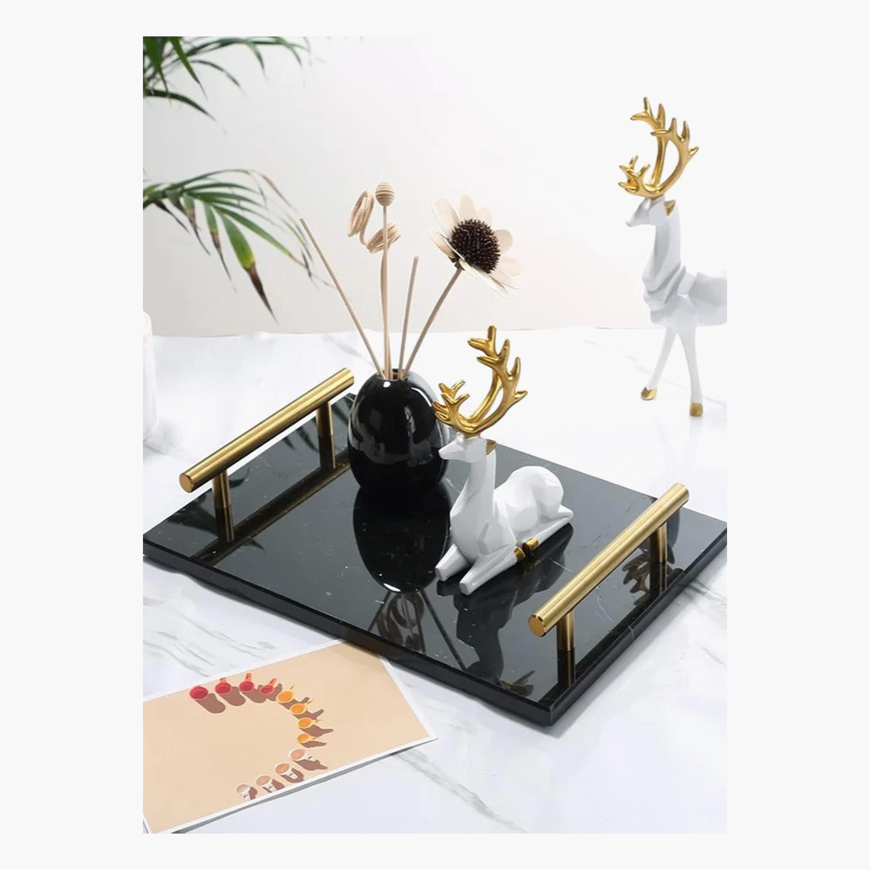 صينية تقديم رخام بمقابض من 1 تشيس - 30x20 سم-household-decor-boxesandtrays-image-2