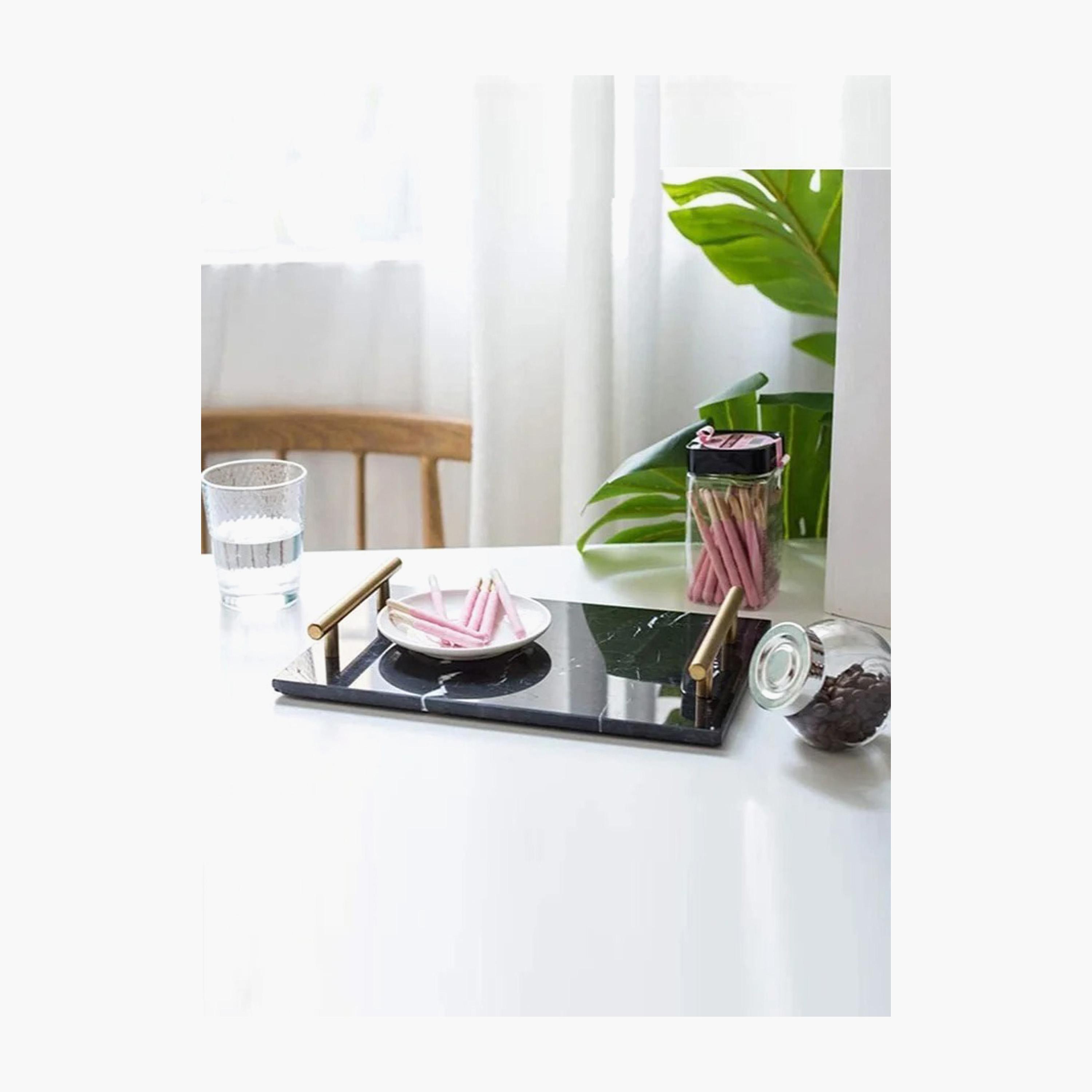صينية تقديم رخام بمقابض من 1 تشيس - 30x20 سم-household-decor-boxesandtrays-image-4