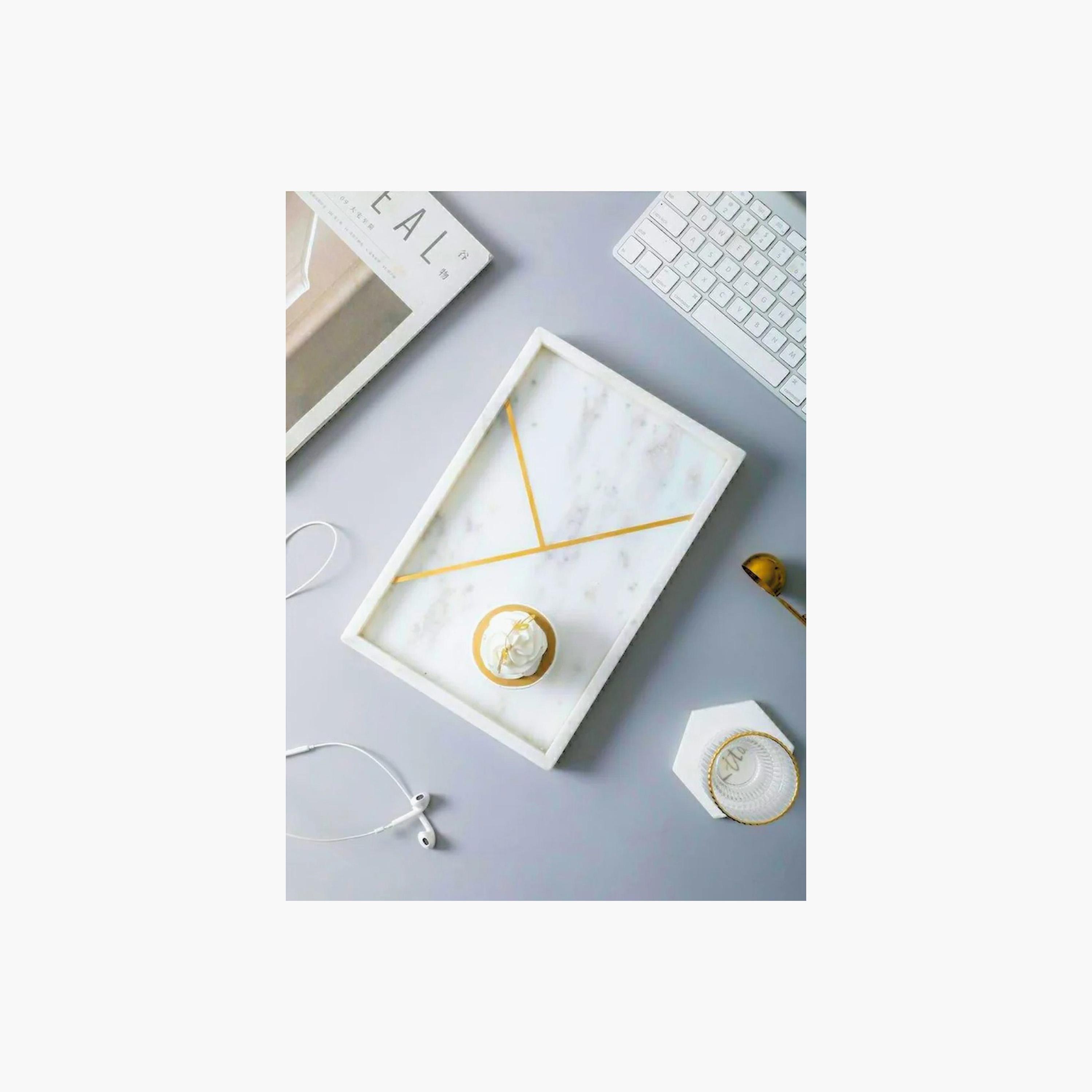 صينية رخام ديكور من 1 تشيس - 30x20 سم-household-decor-boxesandtrays-image-3