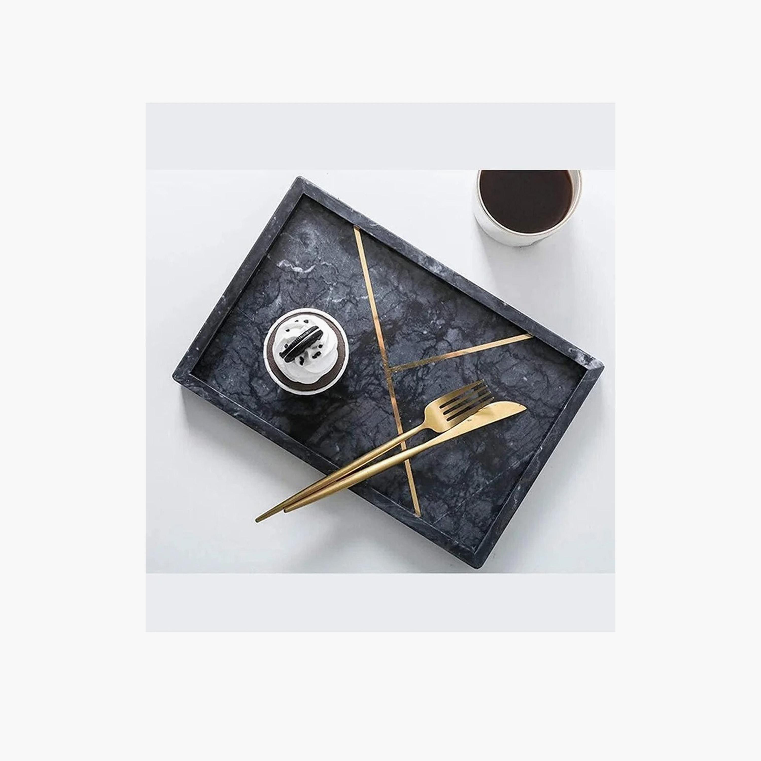 Decorative Marble Tray - 30x20 cms-household-decor-boxesandtrays-image-1