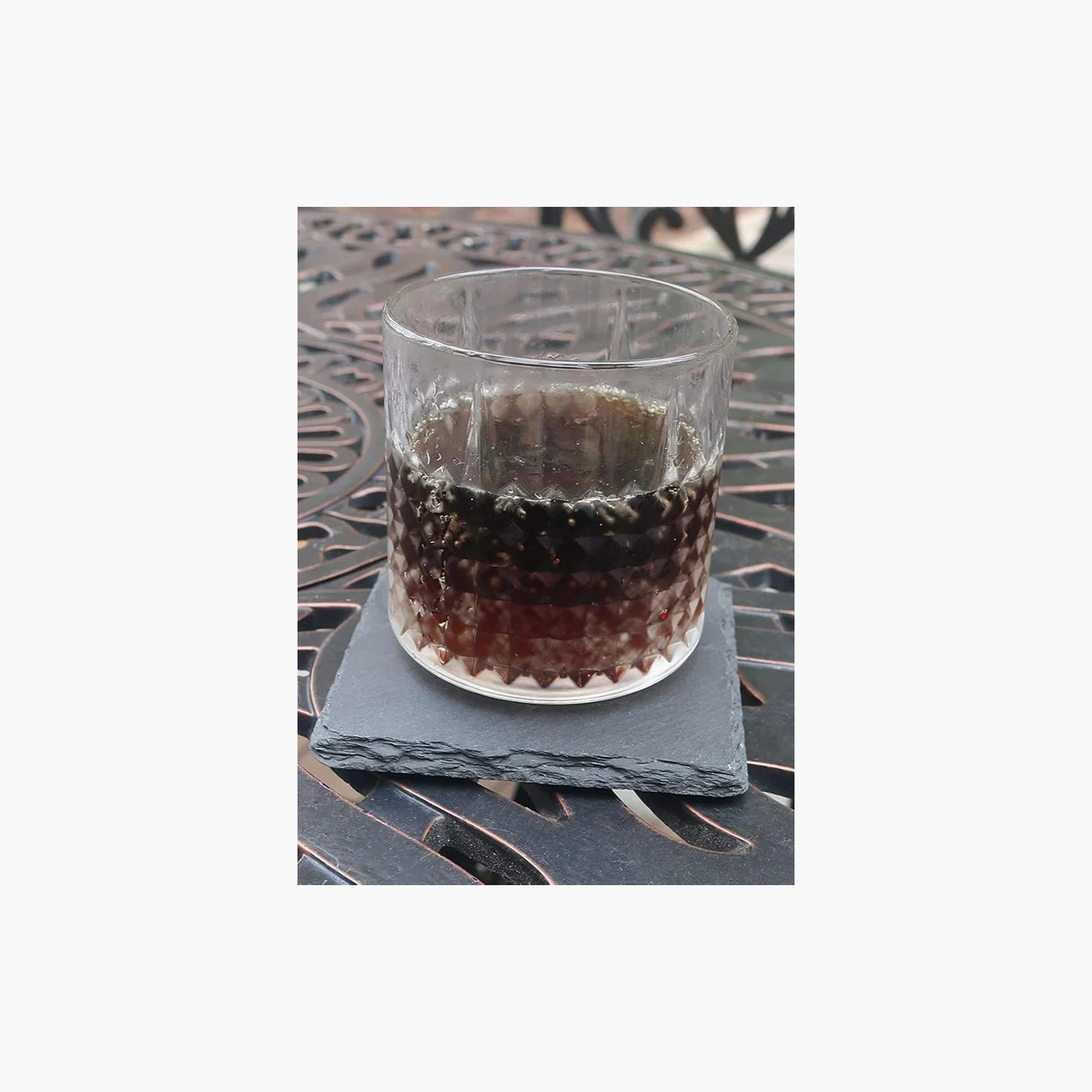 Decorative 6-Piece Slate Coaster Set - 10x10 cms-household-dining-teaandcoffee-teaandcoffeeaccessories-image-3