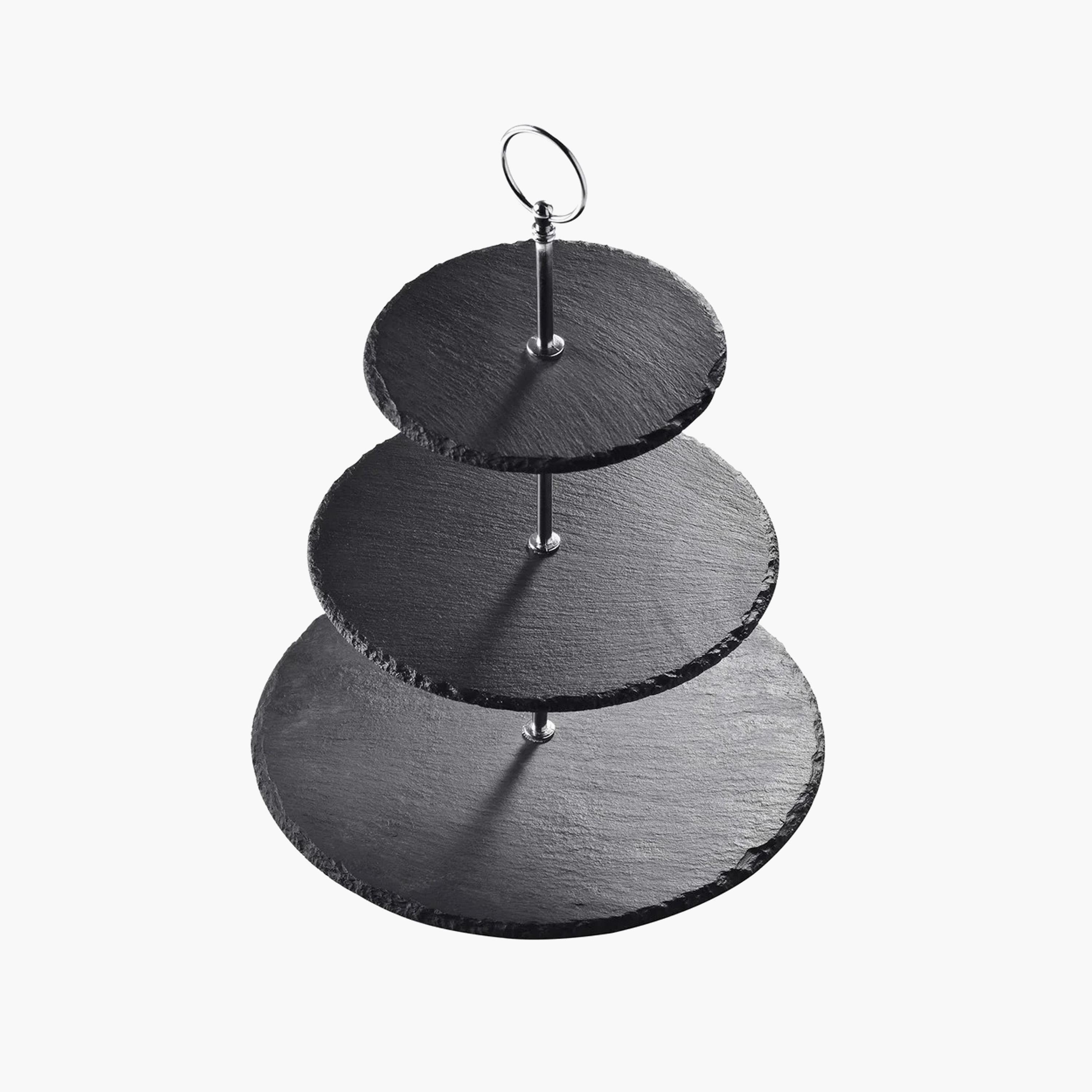 Marble 3-Tier Cake Stand - 30x15x35 cms-household-decor-boxesandtrays-image-3