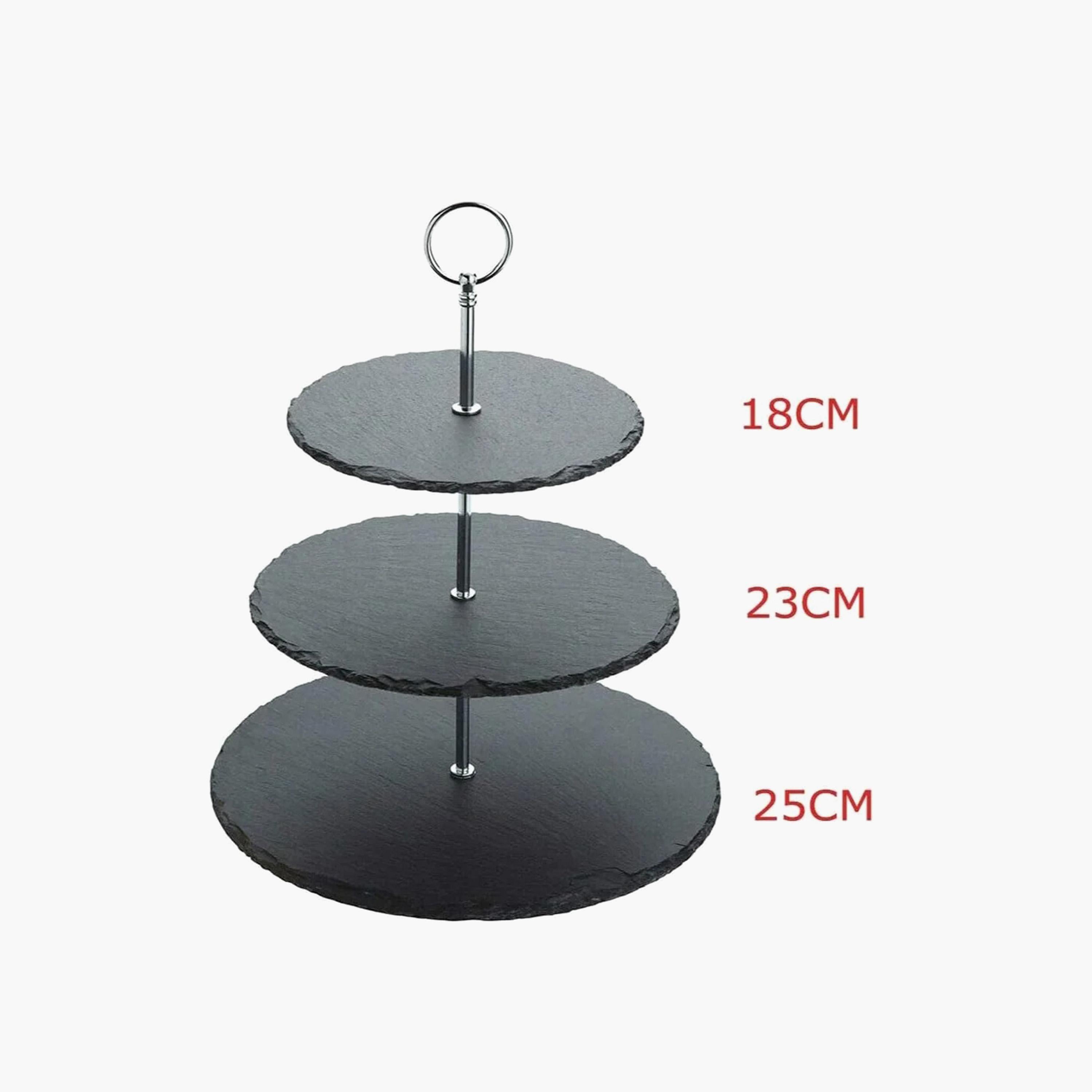 Marble 3-Tier Cake Stand - 30x15x35 cms-household-decor-boxesandtrays-image-4
