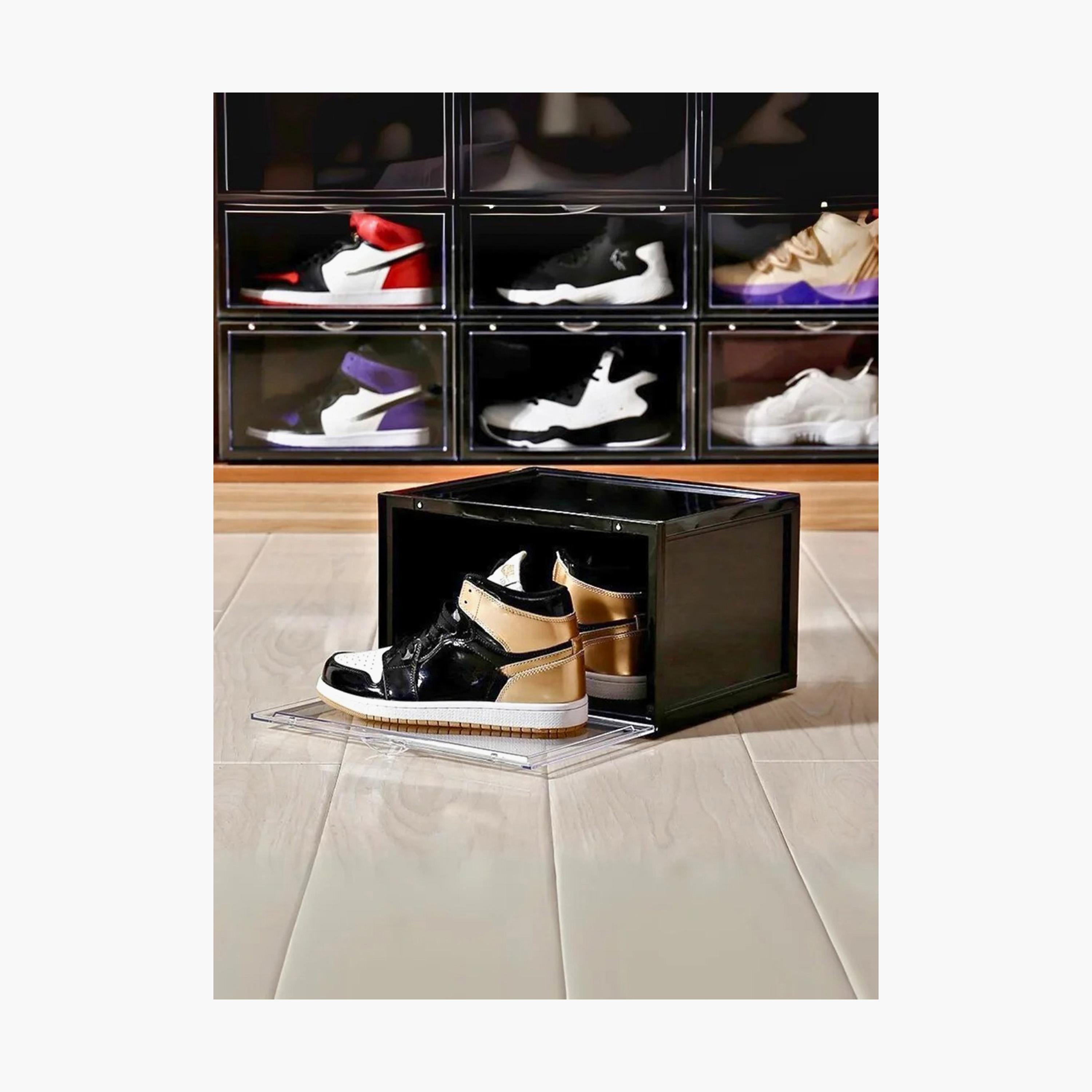 Stackable 2-Piece Shoe Storage Box Set-household-storage-storagesolutions-shoeracksandstorage-image-4