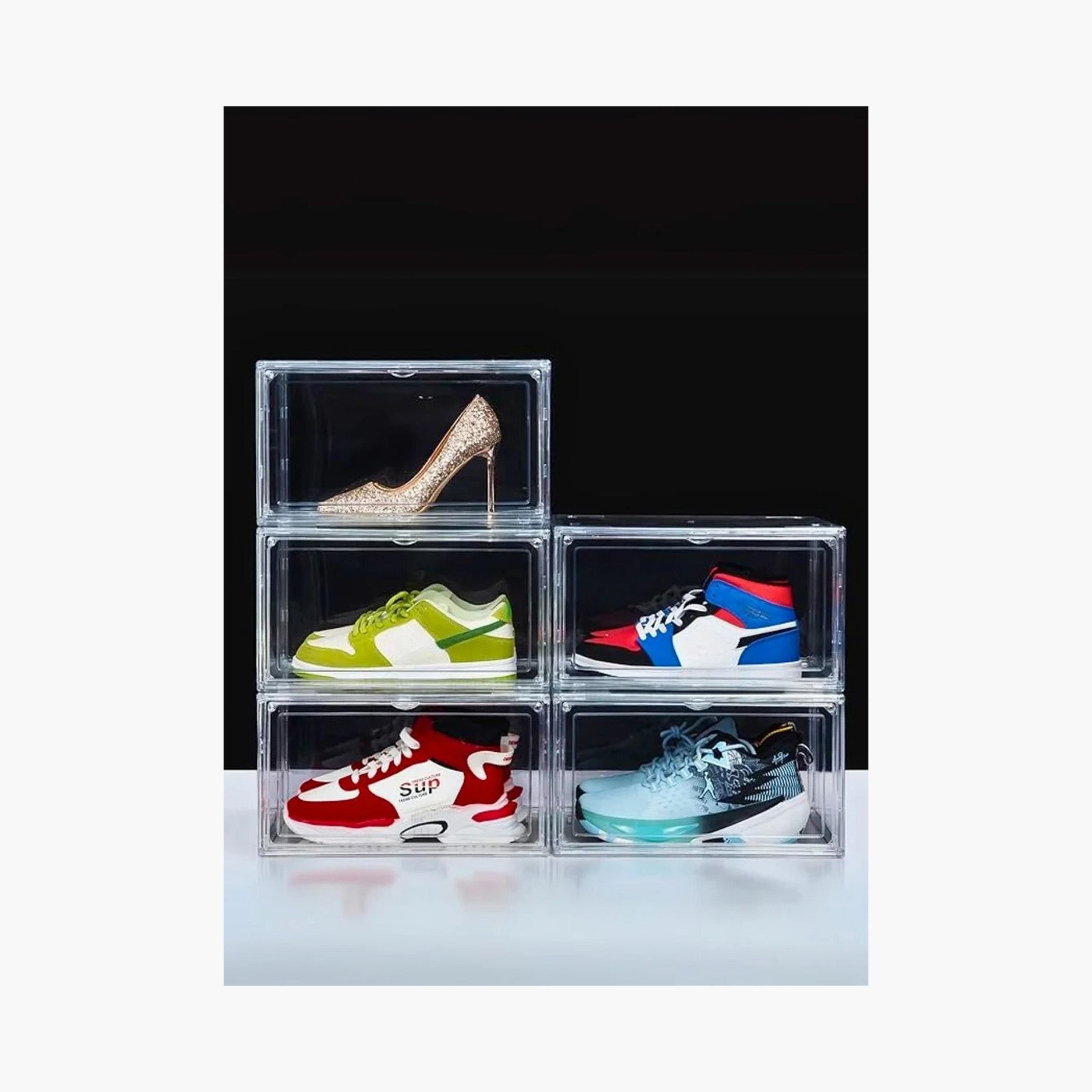 Stackable 2-Piece Shoe Storage Box Set-household-storage-storagesolutions-shoeracksandstorage-image-2
