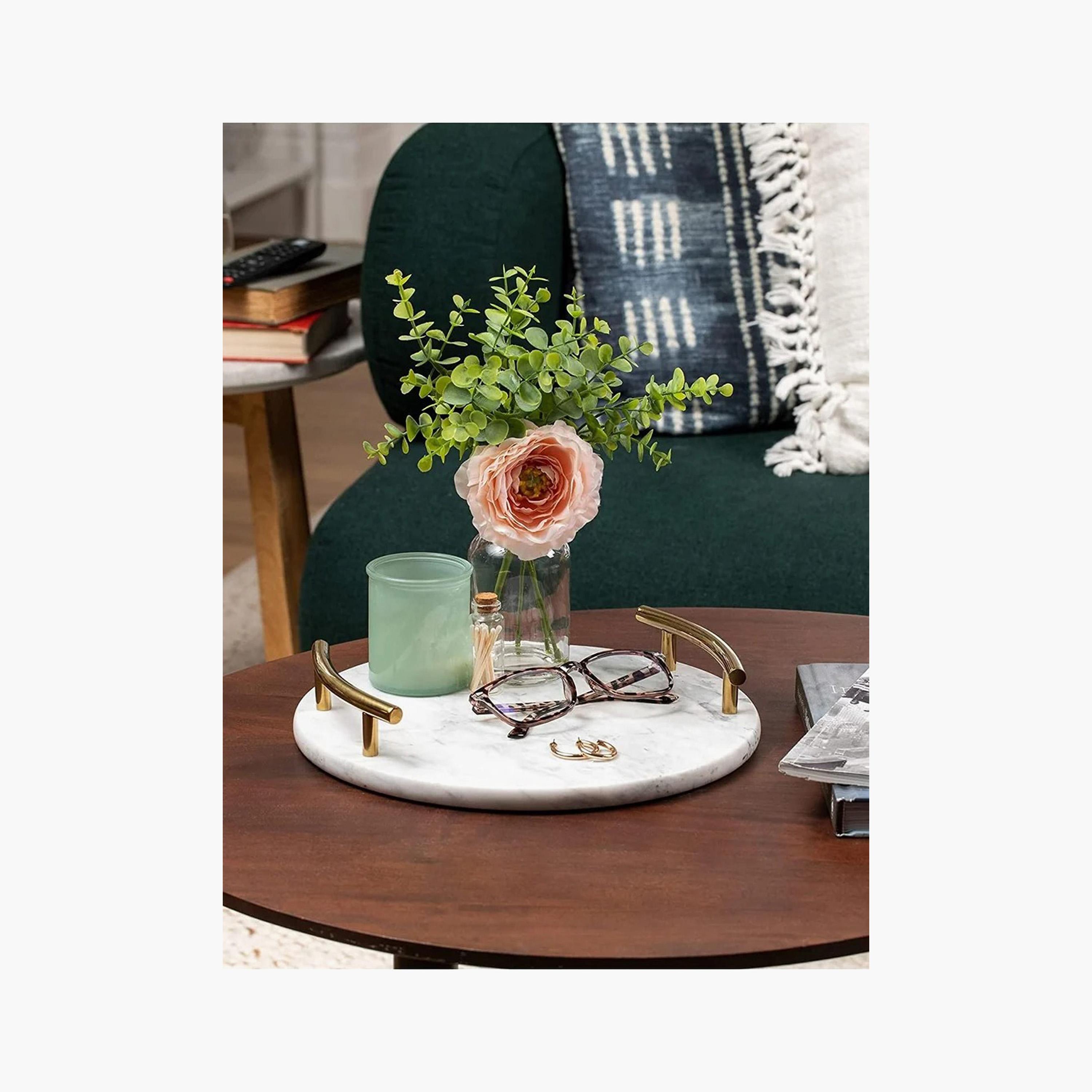 Marble Decorative Tray with Handles-household-decor-boxesandtrays-image-4