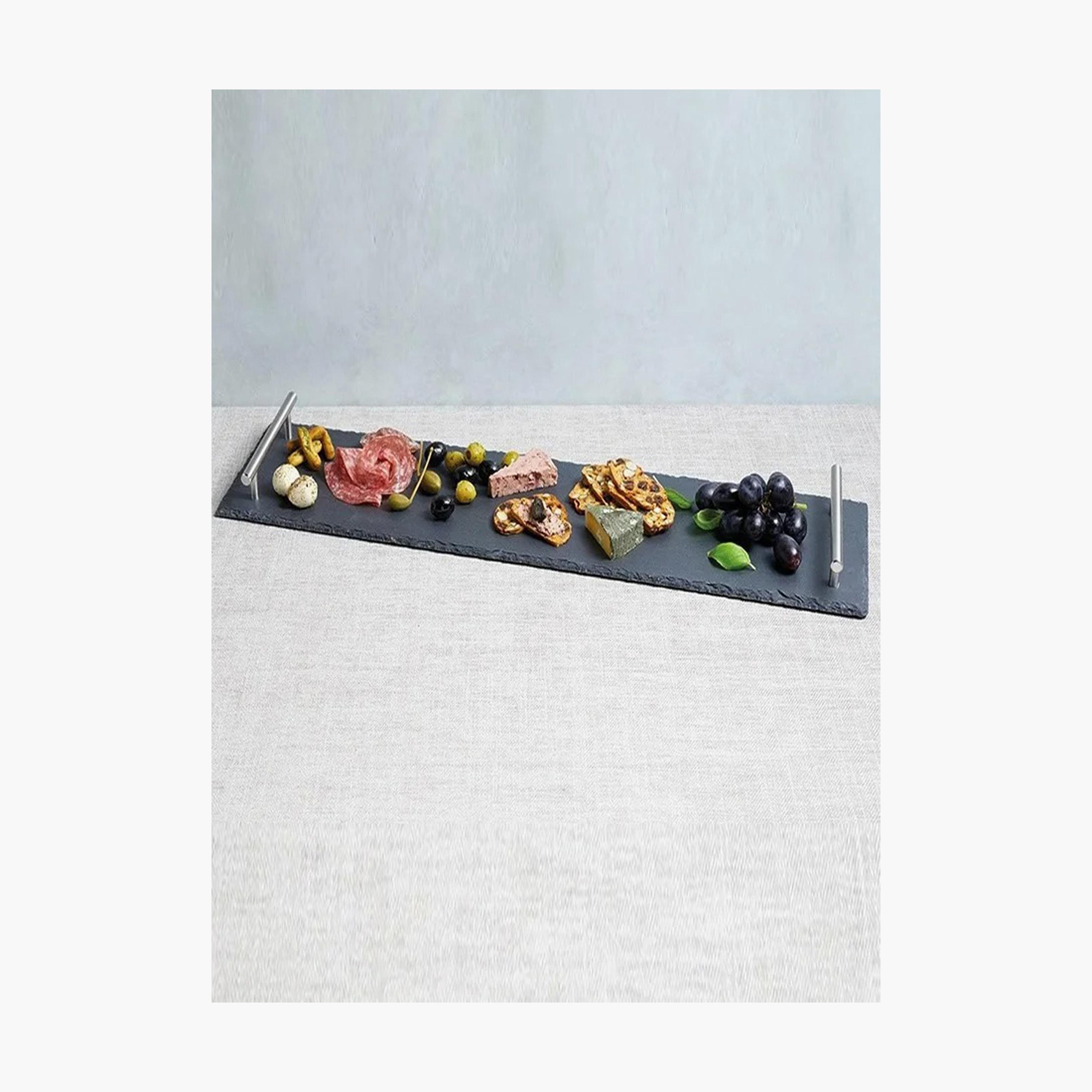 Natural Stone Serving Tray with Handles - 35x15 cms-household-decor-boxesandtrays-image-1