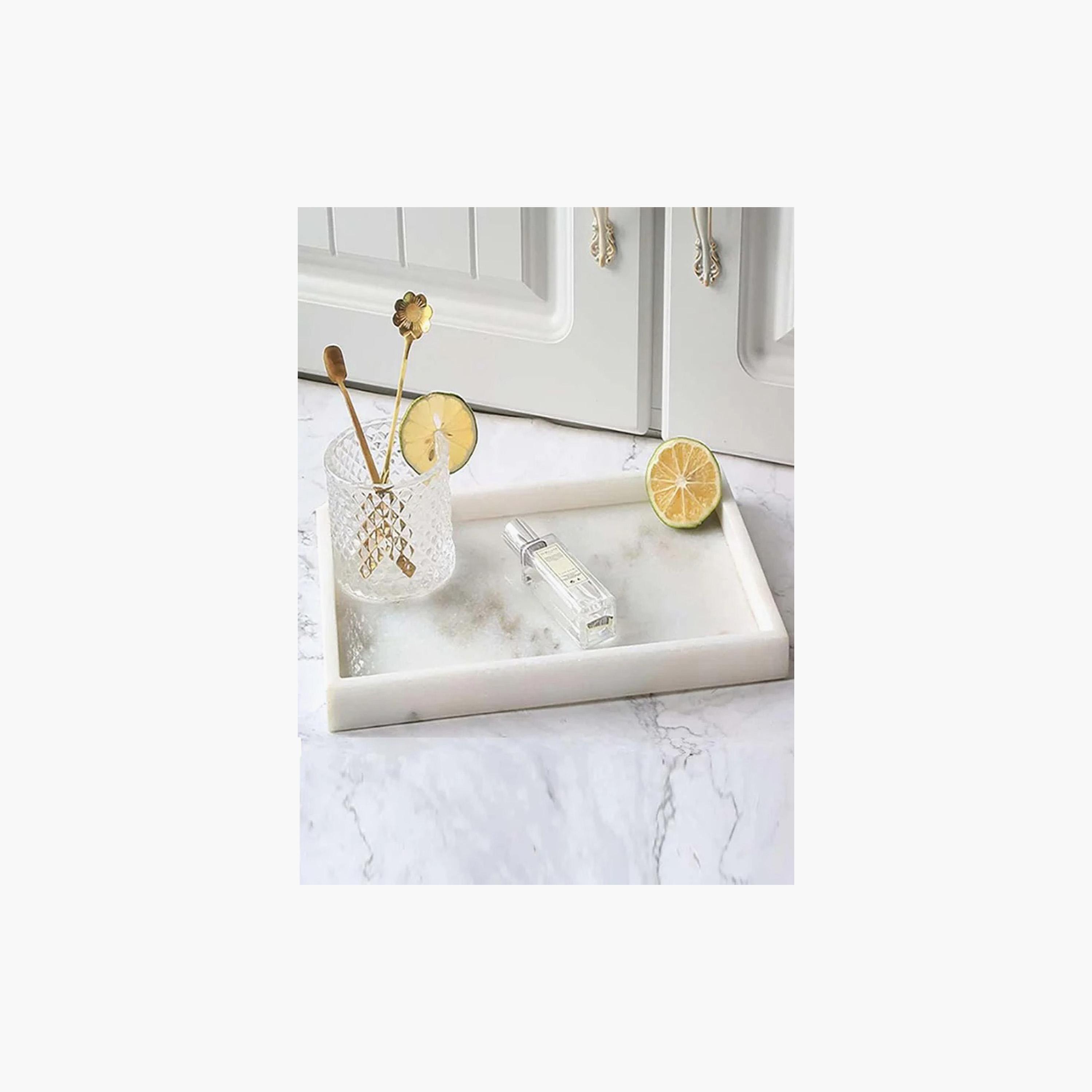 Marble Decorative Tray - 30x20 cms-household-decor-boxesandtrays-image-1