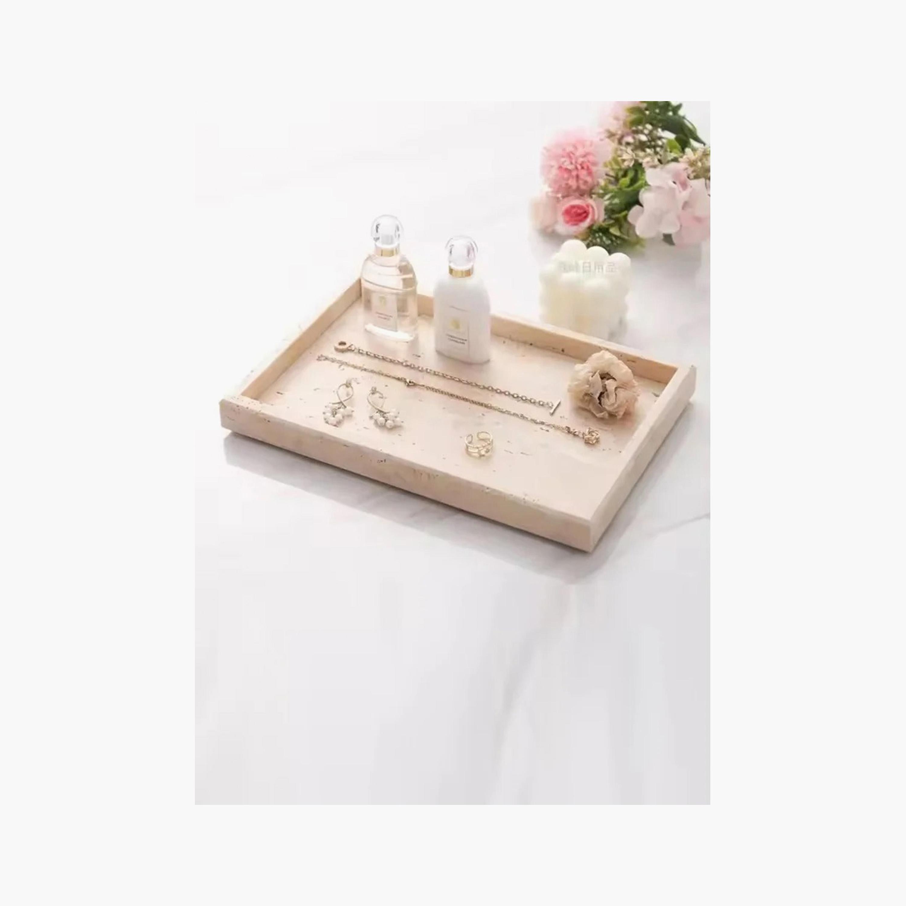 Travertine Marble Decorative Tray - 30x20x3 cms-household-decor-boxesandtrays-image-4