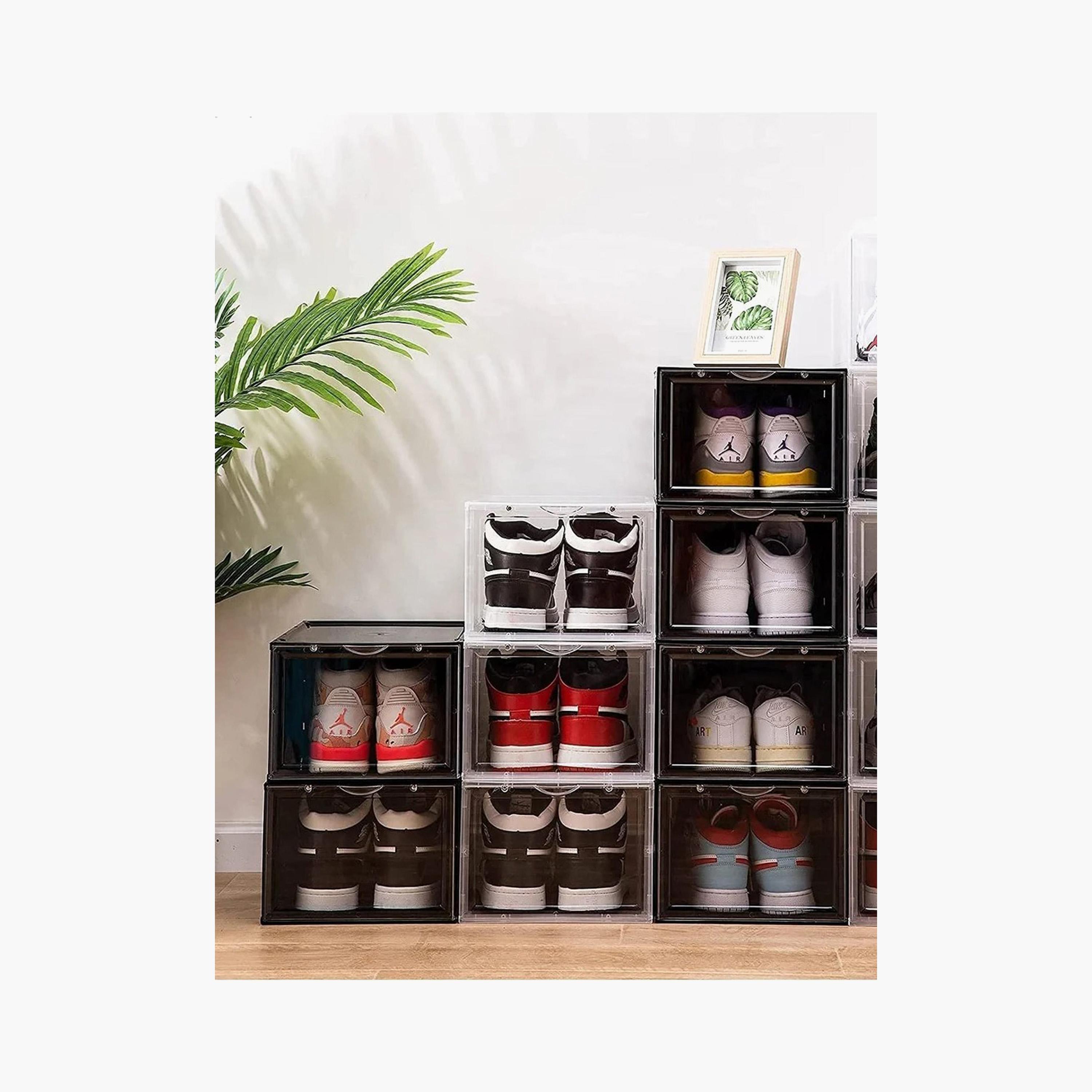Stackable 2-Piece Shoe Storage Box Set-household-storage-storagesolutions-shoeracksandstorage-image-3